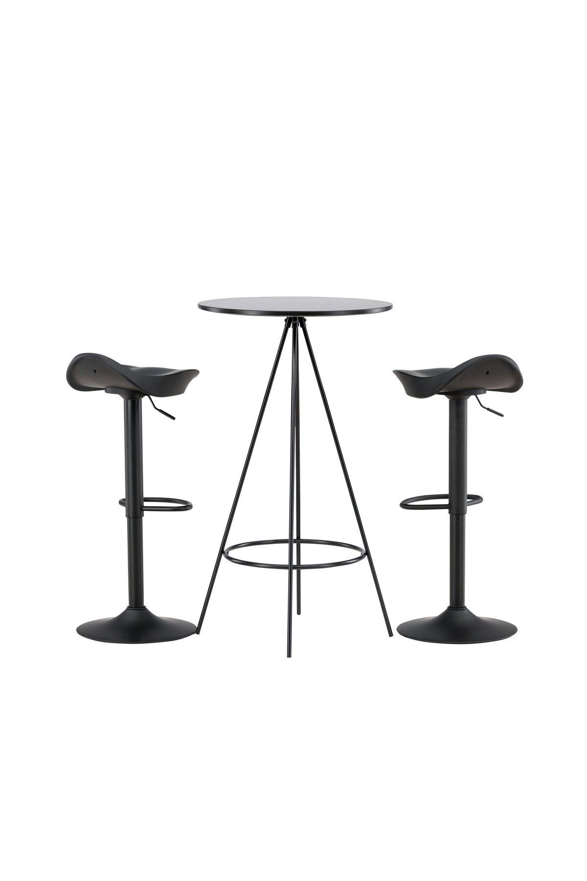 Barset Bistro + Adesto ⌀60cm/2St. in Schwarz präsentiert im Onlineshop von KAQTU Design AG. Bartischset ist von Venture Home