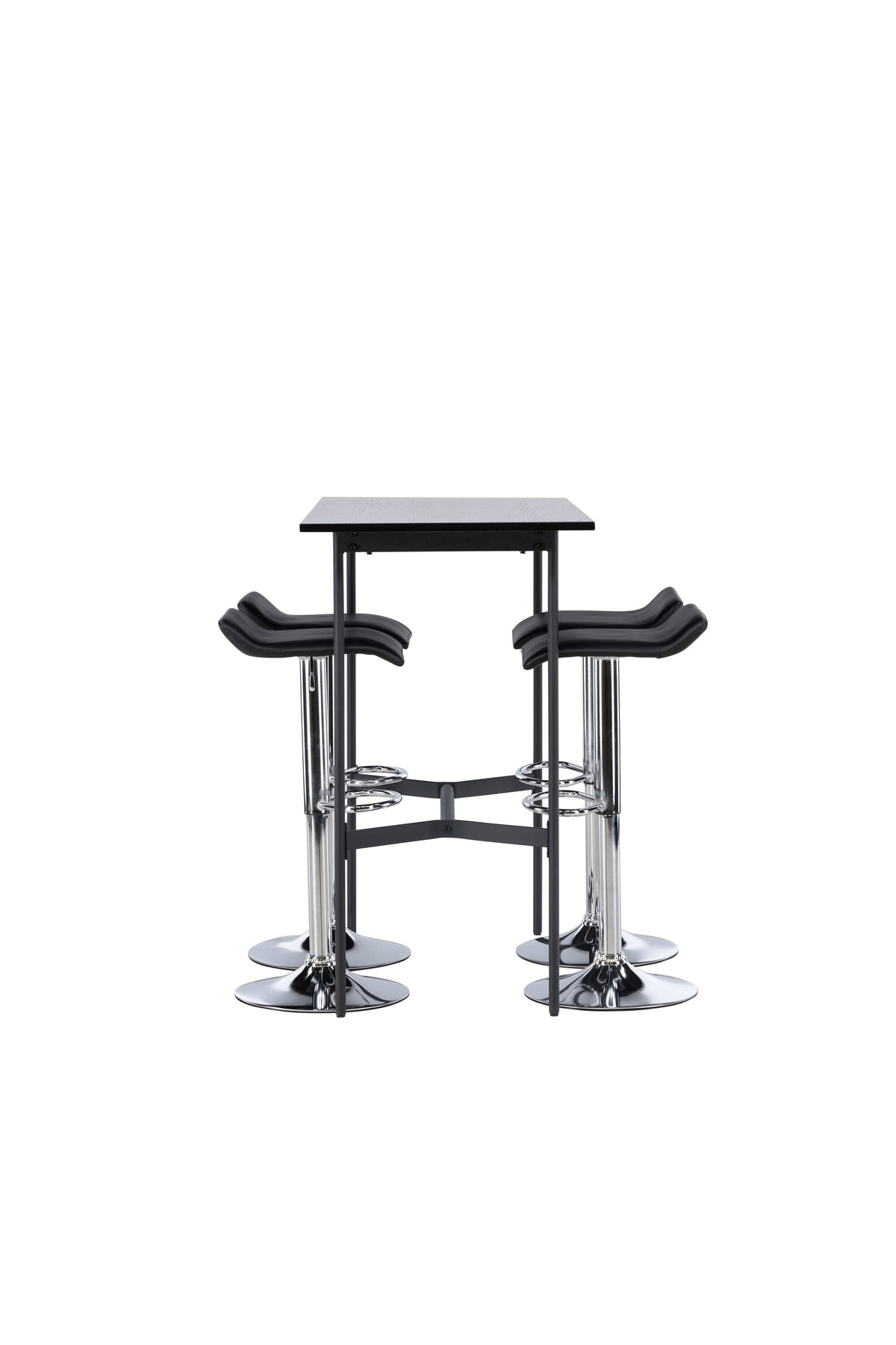 Barset Rax + Jonna 120cm/4St. in Schwarzes Silber präsentiert im Onlineshop von KAQTU Design AG. Bartischset ist von Venture Home