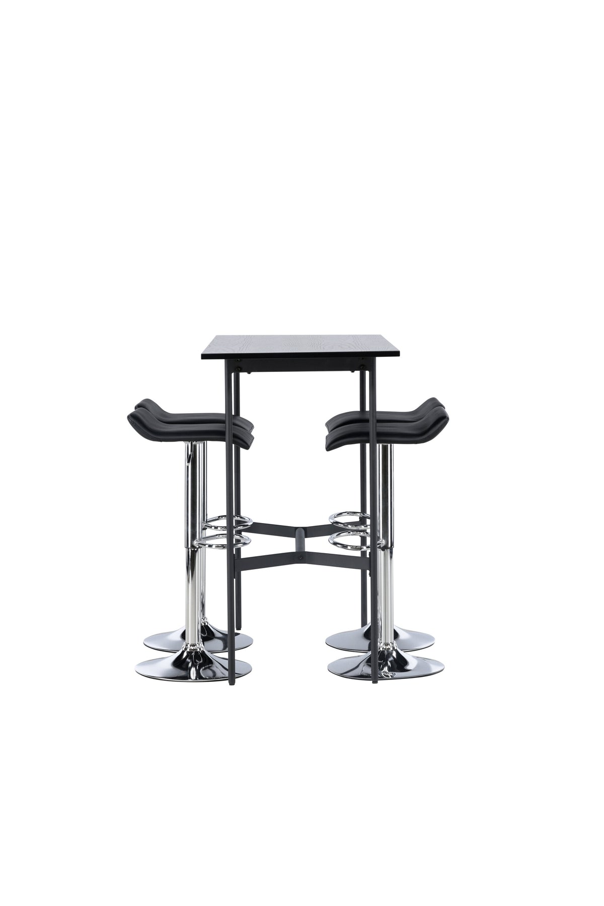 Barset Rax + Jonna 120cm/4St. in Schwarzes Silber präsentiert im Onlineshop von KAQTU Design AG. Bartischset ist von Venture Home