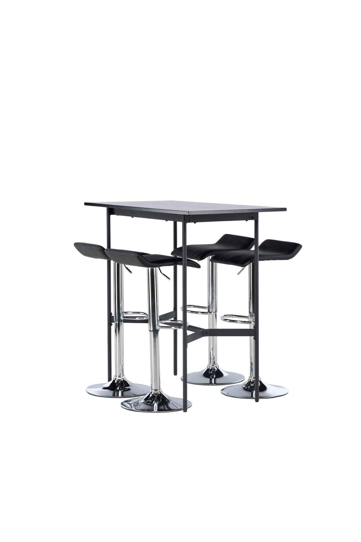 Barset Rax + Jonna 120cm/4St. in Schwarzes Silber präsentiert im Onlineshop von KAQTU Design AG. Bartischset ist von Venture Home