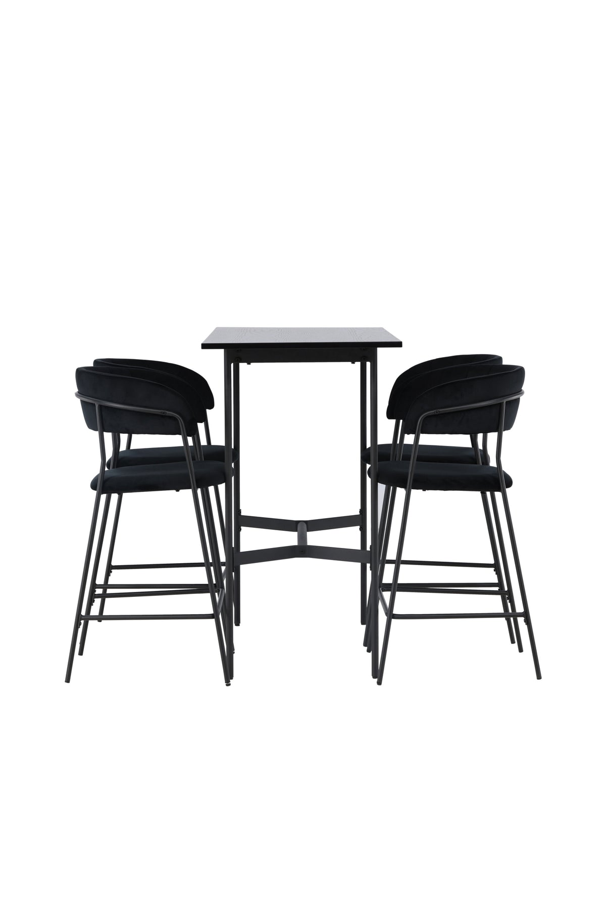 Barset Rax + Lui 120cm/4St. in Schwarz präsentiert im Onlineshop von KAQTU Design AG. Bartischset ist von Venture Home