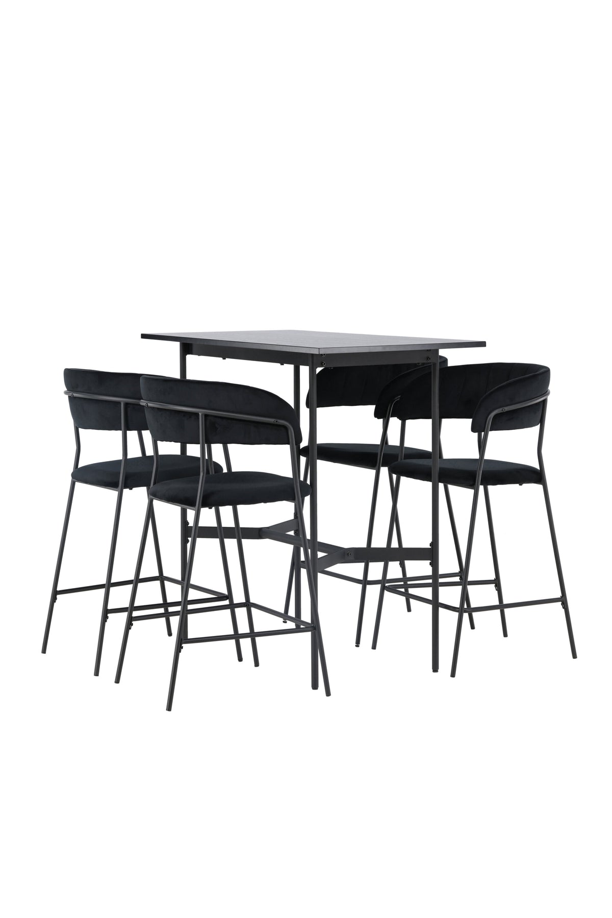 Barset Rax + Lui 120cm/4St. in Schwarz präsentiert im Onlineshop von KAQTU Design AG. Bartischset ist von Venture Home
