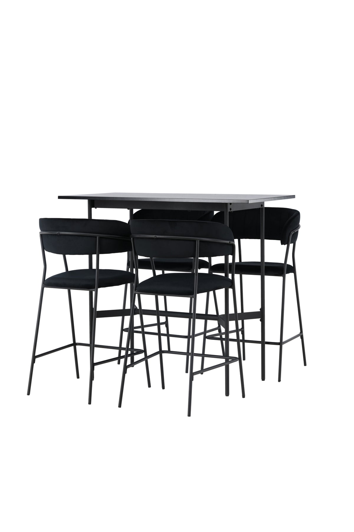 Barset Rax + Lui 120cm/4St. in Schwarz präsentiert im Onlineshop von KAQTU Design AG. Bartischset ist von Venture Home