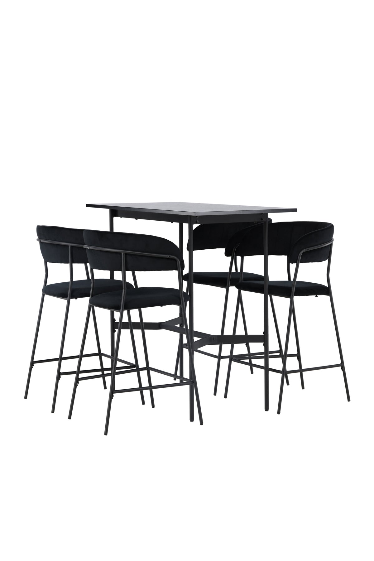 Barset Rax + Lui 120cm/4St. in Schwarz präsentiert im Onlineshop von KAQTU Design AG. Bartischset ist von Venture Home