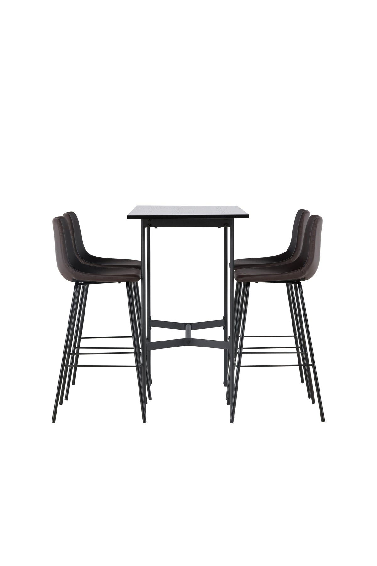 Barset Rax + Alexi 120cm/4St. in Schwarz Braun präsentiert im Onlineshop von KAQTU Design AG. Bartischset ist von Venture Home