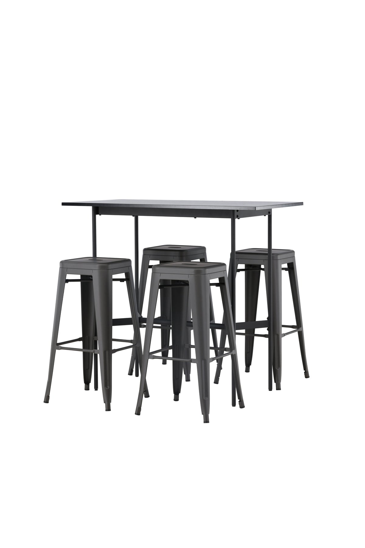 Barset Rax + Tempe 120cm/4St. Tief in Dunkelgrau präsentiert im Onlineshop von KAQTU Design AG. Bartischset ist von Venture Home