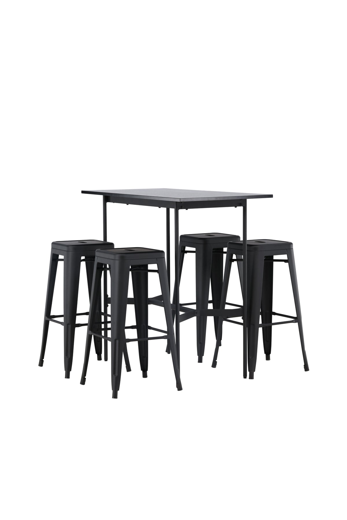 Barset Rax + Tempe 120cm/4St. Tief in Schwarz präsentiert im Onlineshop von KAQTU Design AG. Bartischset ist von Venture Home