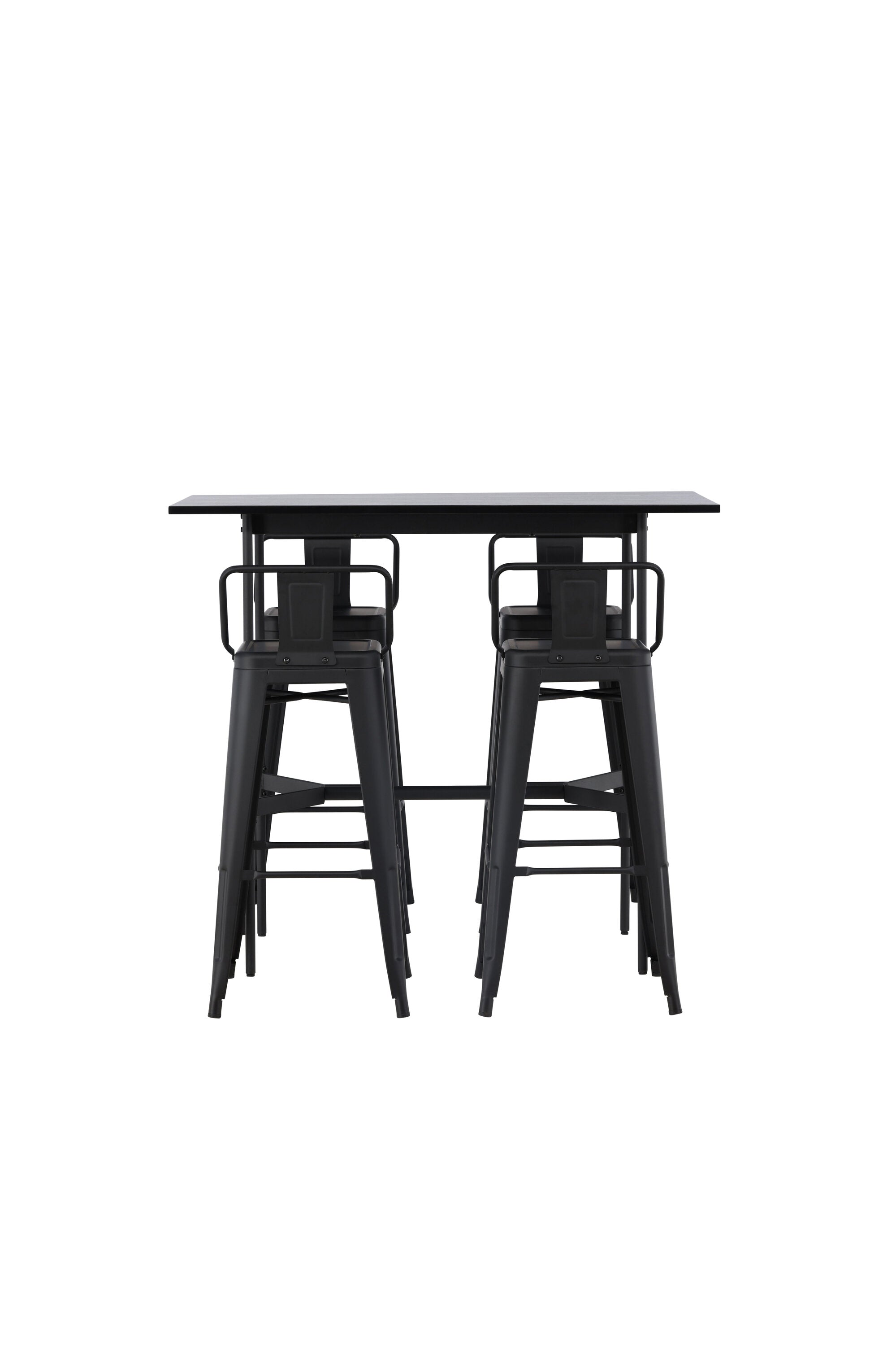 Barset Rax + Tempe 120cm/4St. Hoch in Schwarz präsentiert im Onlineshop von KAQTU Design AG. Bartischset ist von Venture Home