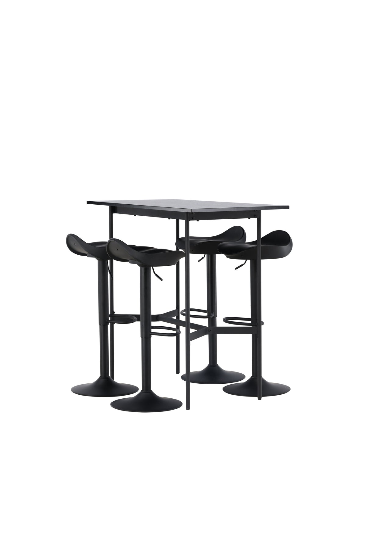 Barset Rax + Adesto 120cm/4St. in Schwarz präsentiert im Onlineshop von KAQTU Design AG. Bartischset ist von Venture Home