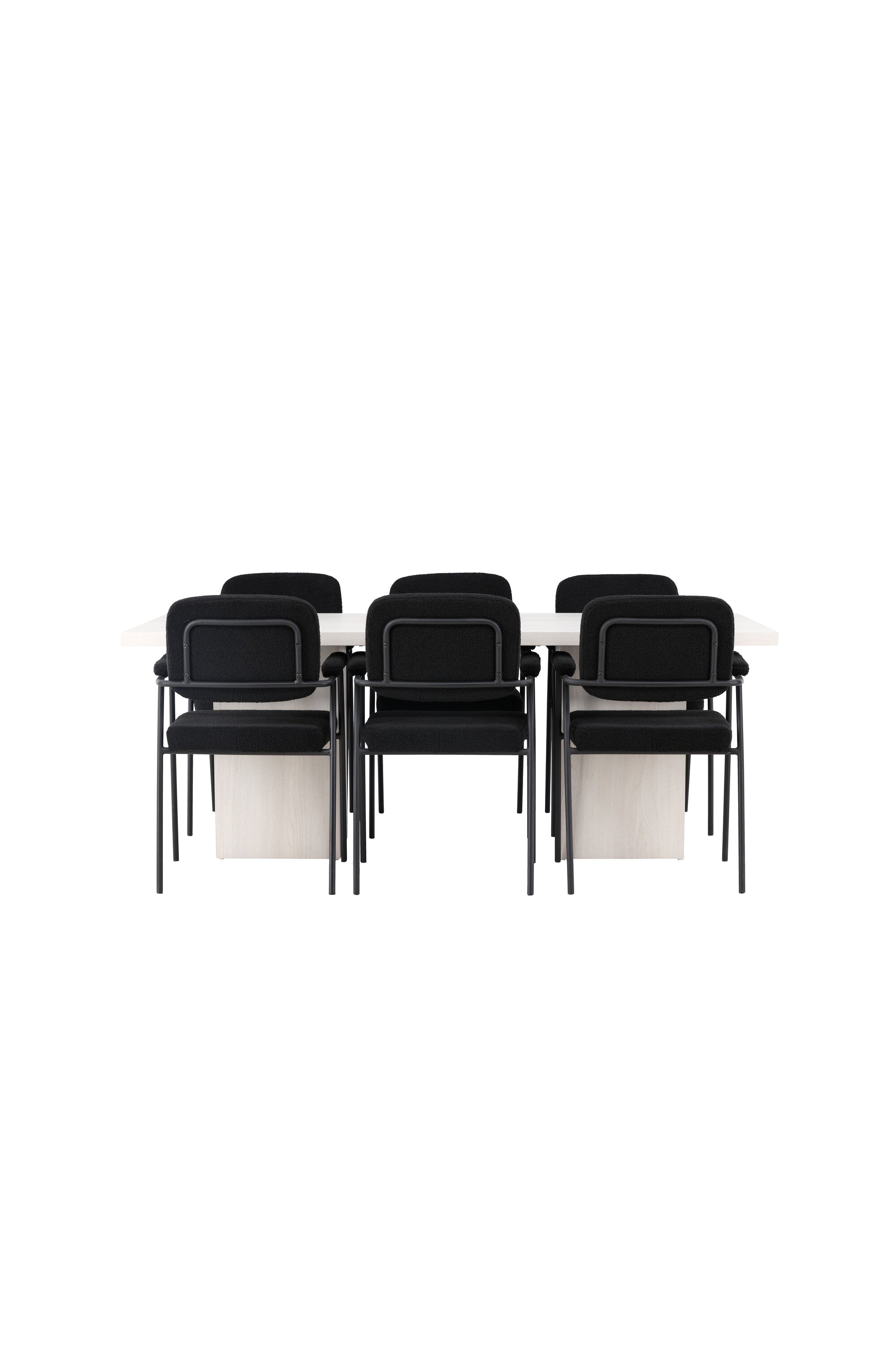 Olga Esszimmerset + Yesterday 200cm/6St. in Schwarz präsentiert im Onlineshop von KAQTU Design AG. Esszimmerset ist von Venture Home