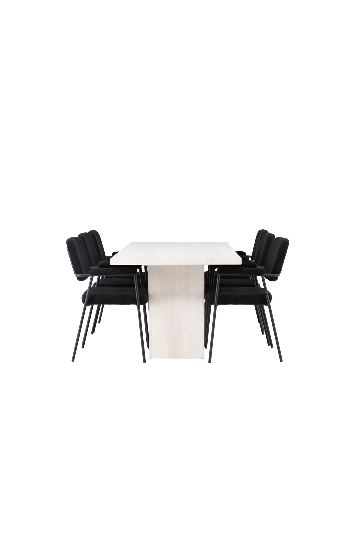 Olga Esszimmerset + Yesterday 200cm/6St. in Schwarz präsentiert im Onlineshop von KAQTU Design AG. Esszimmerset ist von Venture Home