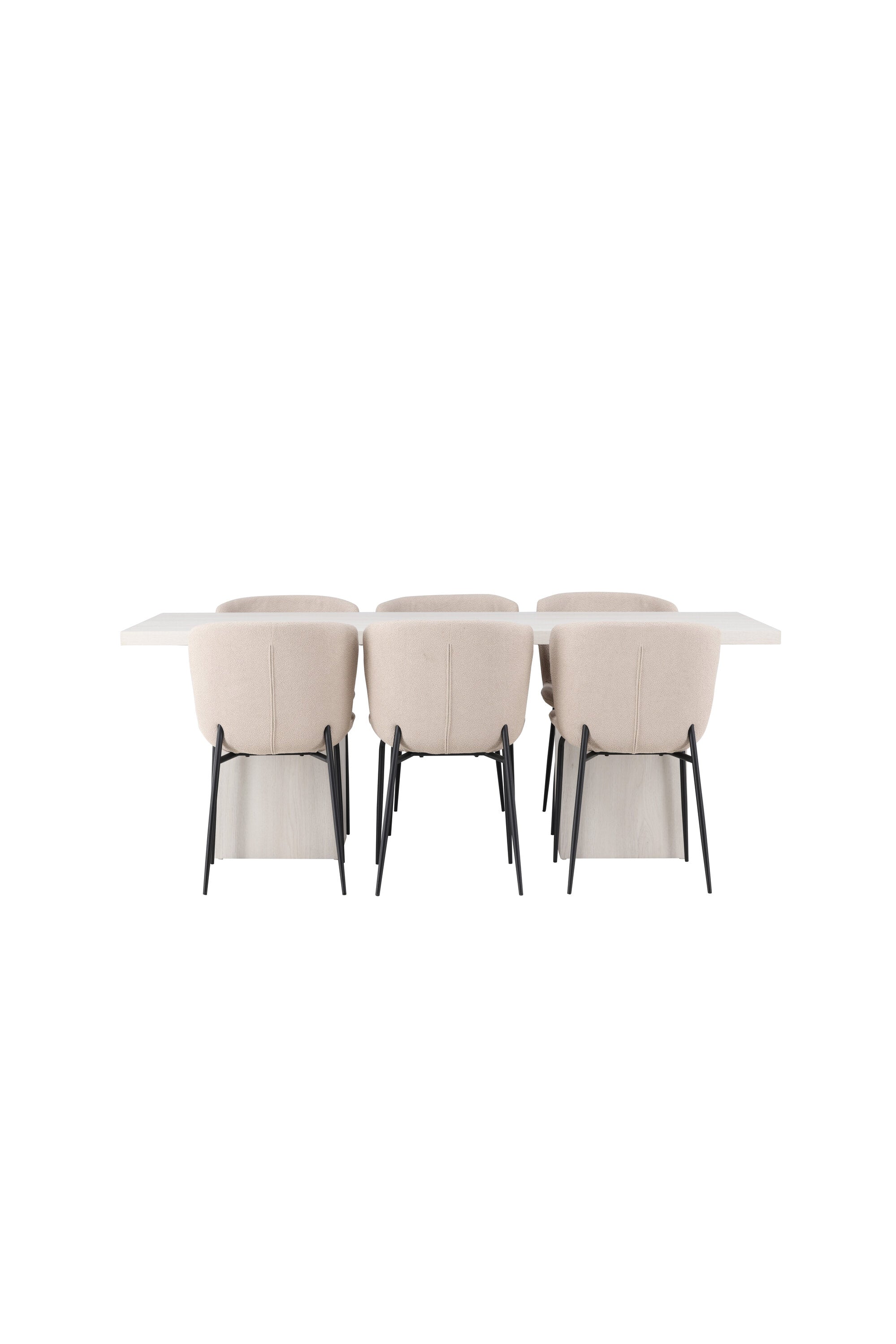 Olga Esszimmerset + Modesto 200cm/6St. in Beige, Schwarz präsentiert im Onlineshop von KAQTU Design AG. Esszimmerset ist von Venture Home