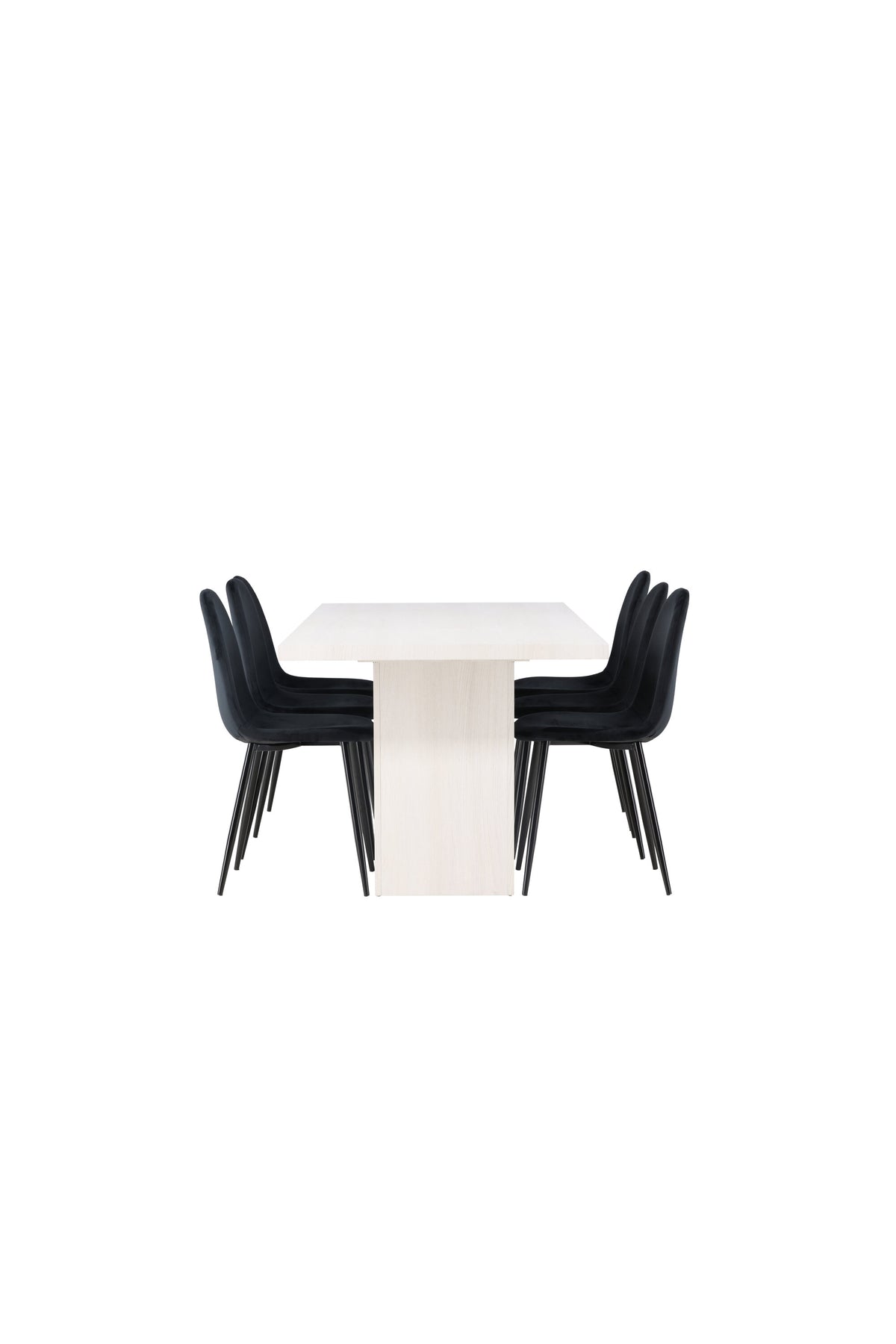 Olga Esszimmerset + Polar 200cm/6St. in Schwarz präsentiert im Onlineshop von KAQTU Design AG. Esszimmerset ist von Venture Home