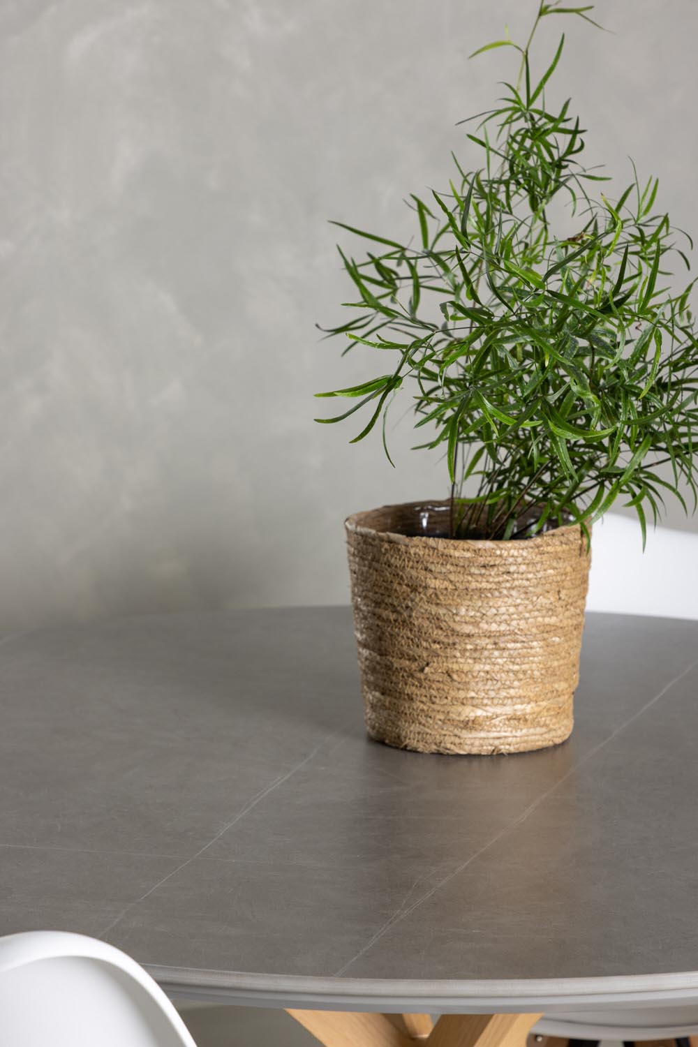 Piazza Esszimmerset + Zeno ⌀120cm/4St. in Natur, Weiss präsentiert im Onlineshop von KAQTU Design AG. Esszimmerset ist von Venture Home