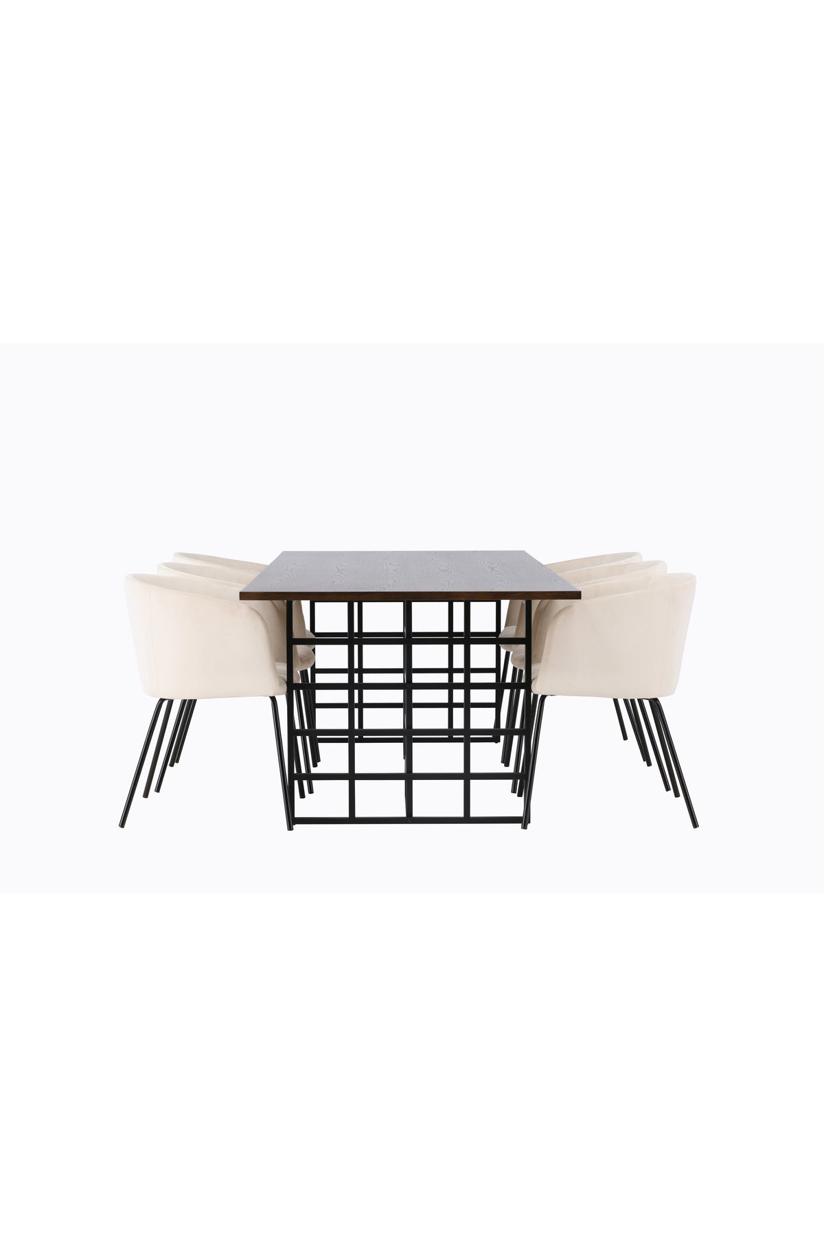 Ystad Esszimmerset + Berit 220cm/6St. in Braun / Beige / Schwarz präsentiert im Onlineshop von KAQTU Design AG. Esszimmerset ist von Venture Home
