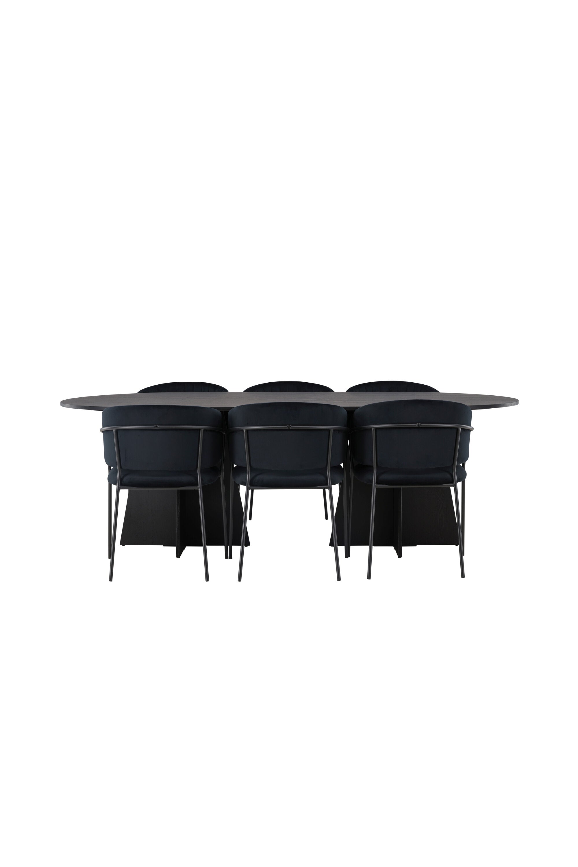 Bootcut Esszimmerset + Selma 230cm/6St. in Schwarz präsentiert im Onlineshop von KAQTU Design AG. Esszimmerset ist von Venture Home
