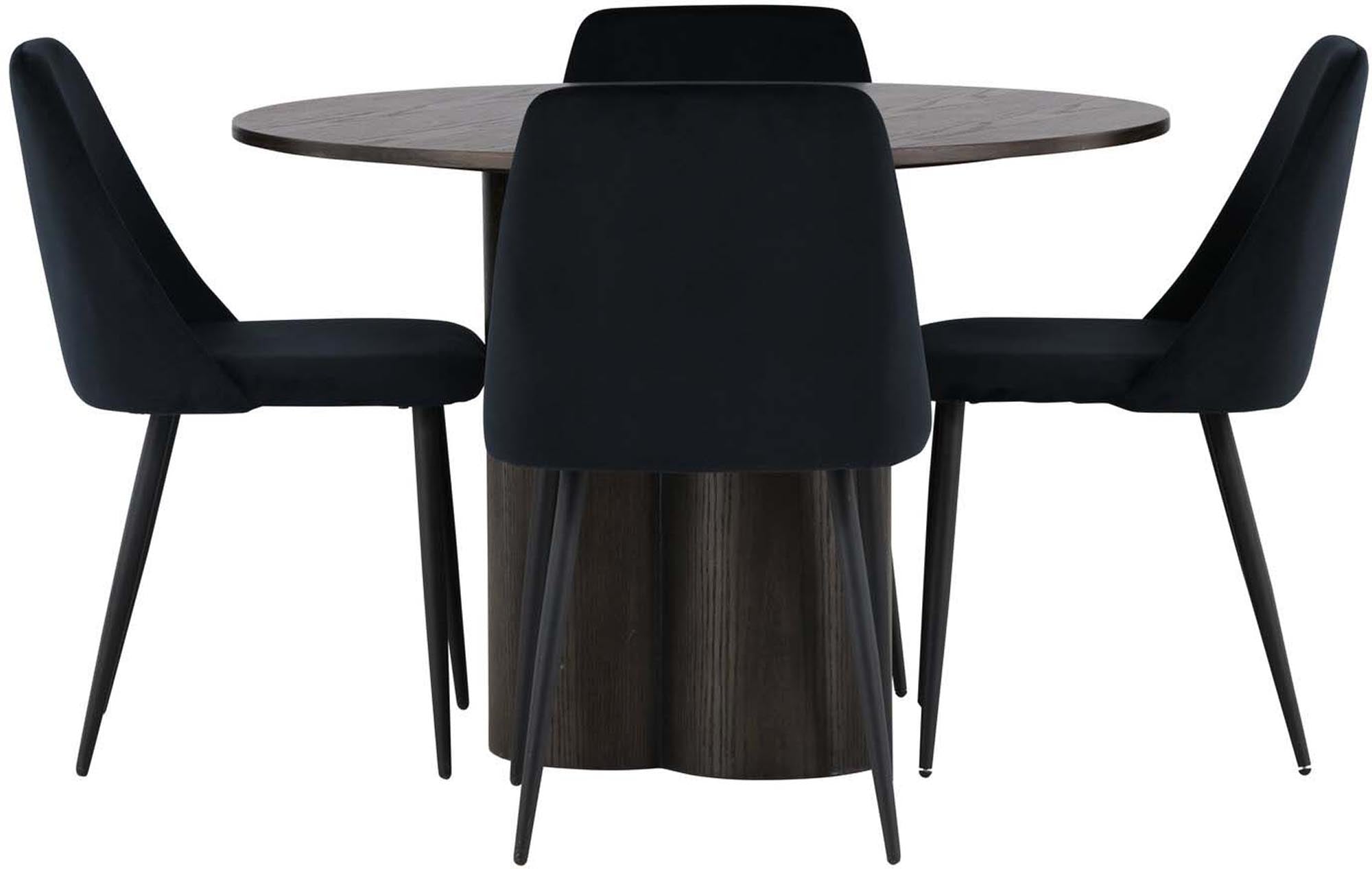 Stilvolles Olivia Esszimmerset, 110cm, 4 Stühle, von Venture Home.