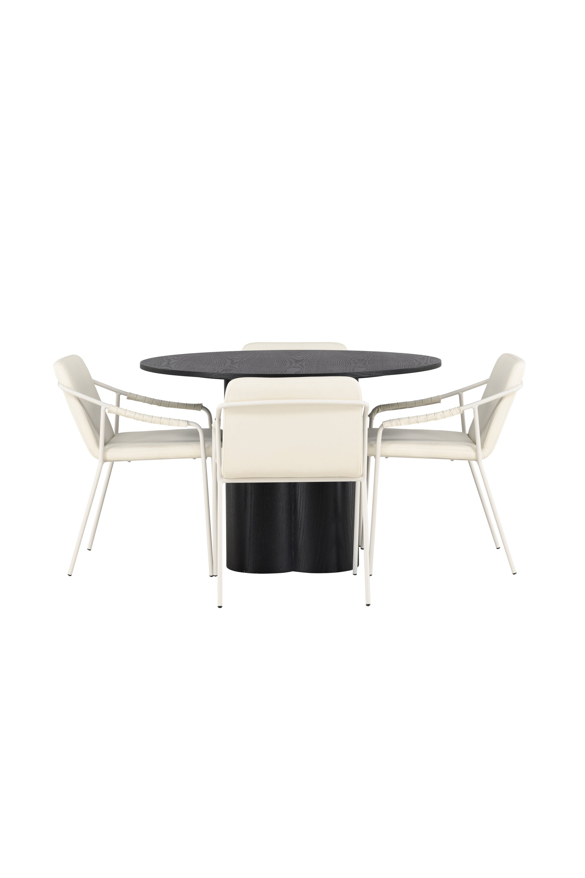 Olivia Esszimmerset + Tvist ⌀110cm/4St. in Beige präsentiert im Onlineshop von KAQTU Design AG. Esszimmerset ist von Venture Home