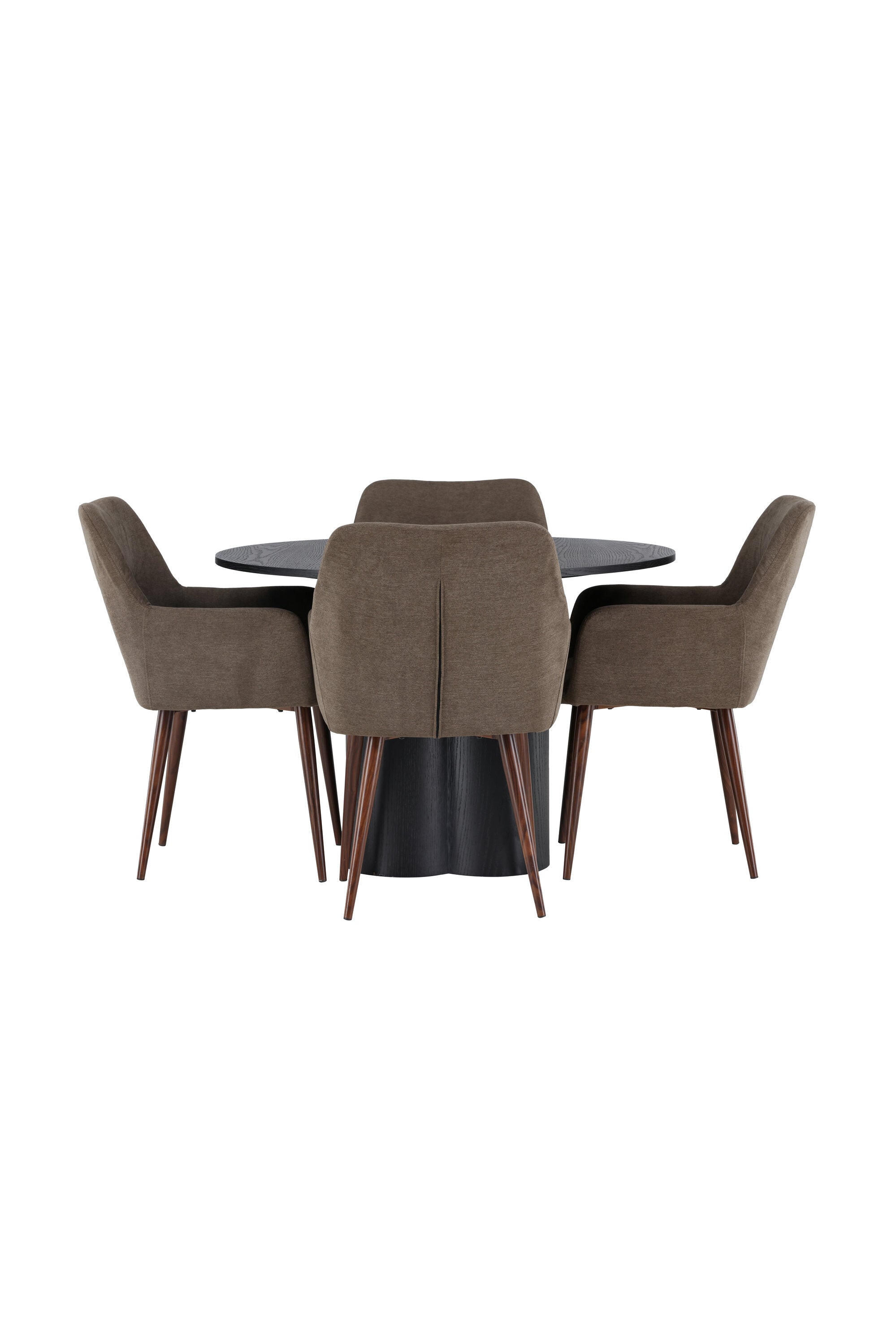 Olivia Esszimmerset + Tomorrow ⌀110cm/4St. in Braun präsentiert im Onlineshop von KAQTU Design AG. Esszimmerset ist von Venture Home