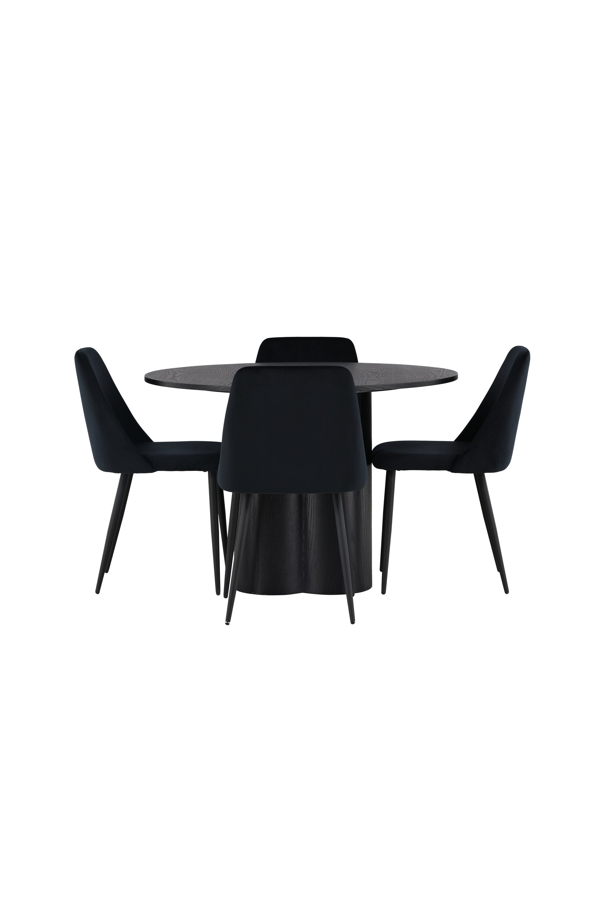 Olivia Esszimmerset + Night ⌀110cm/4St. in Schwarz präsentiert im Onlineshop von KAQTU Design AG. Esszimmerset ist von Venture Home