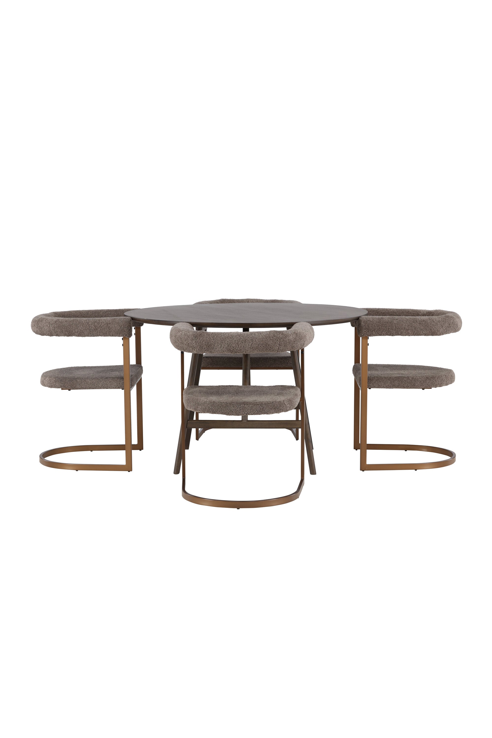 Kaseindon Esszimmerset + Morning ⌀100cm/4St. in Braun-grau präsentiert im Onlineshop von KAQTU Design AG. Esszimmerset ist von Venture Home