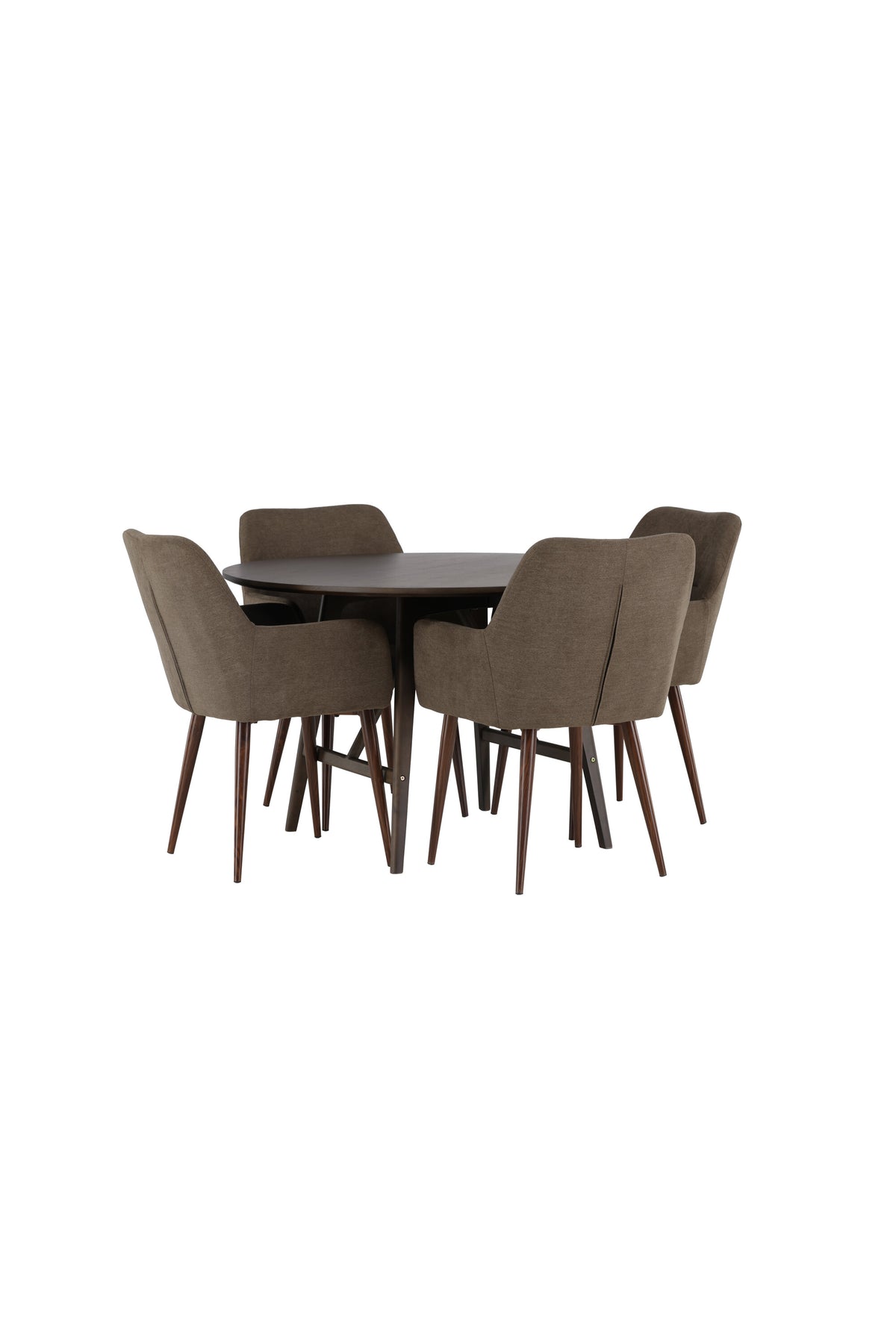 Kaseindon Esszimmerset + Tomorrow ⌀100cm/4St. in Braun präsentiert im Onlineshop von KAQTU Design AG. Esszimmerset ist von Venture Home