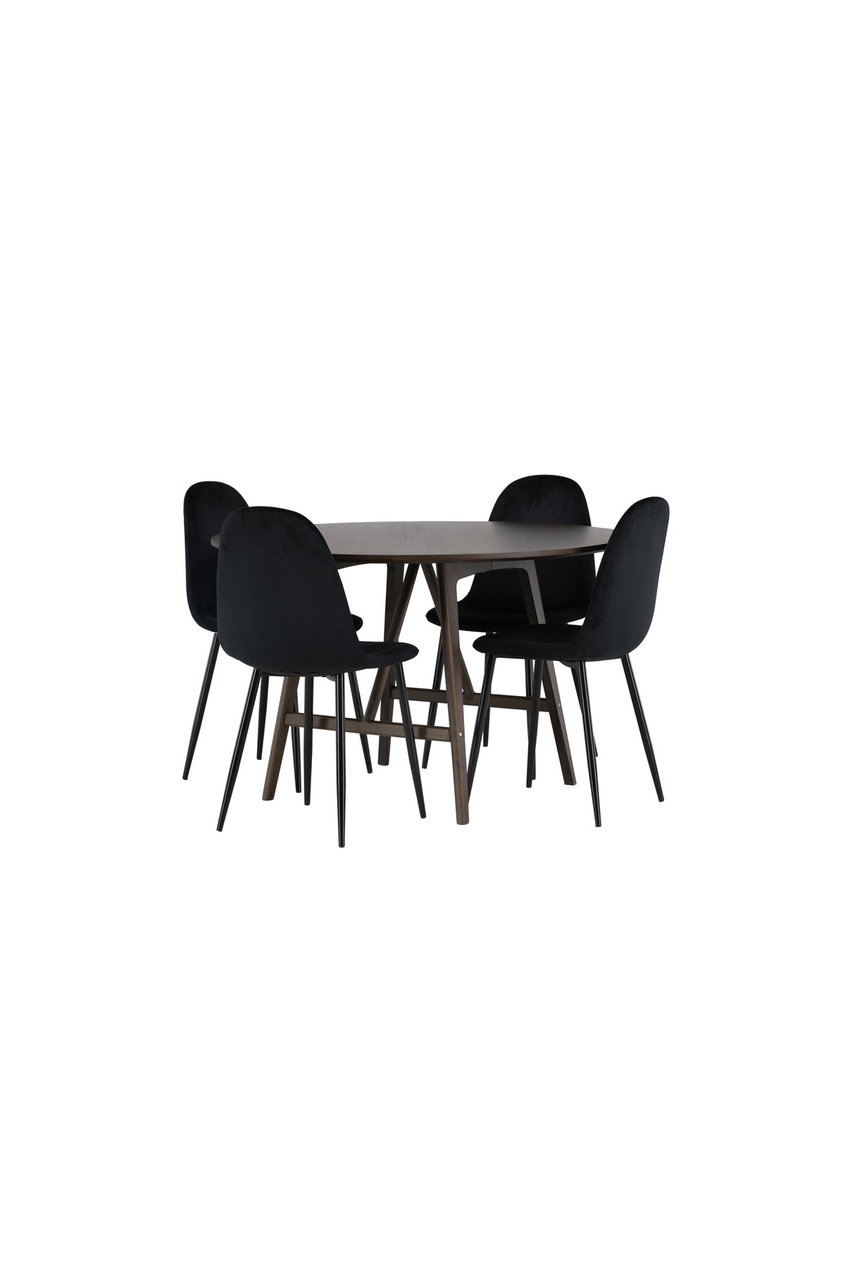 Kaseindon Esszimmerset + Polar ⌀100cm/4St. in Schwarz präsentiert im Onlineshop von KAQTU Design AG. Esszimmerset ist von Venture Home