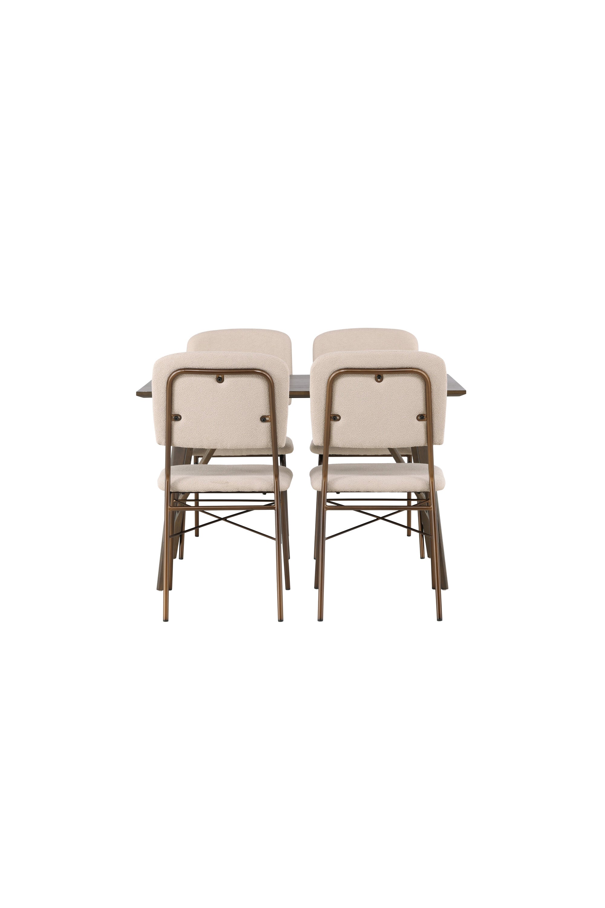Kaseindon Esszimmerset + Seda 120cm/4St. in Beige, Braun präsentiert im Onlineshop von KAQTU Design AG. Esszimmerset ist von Venture Home