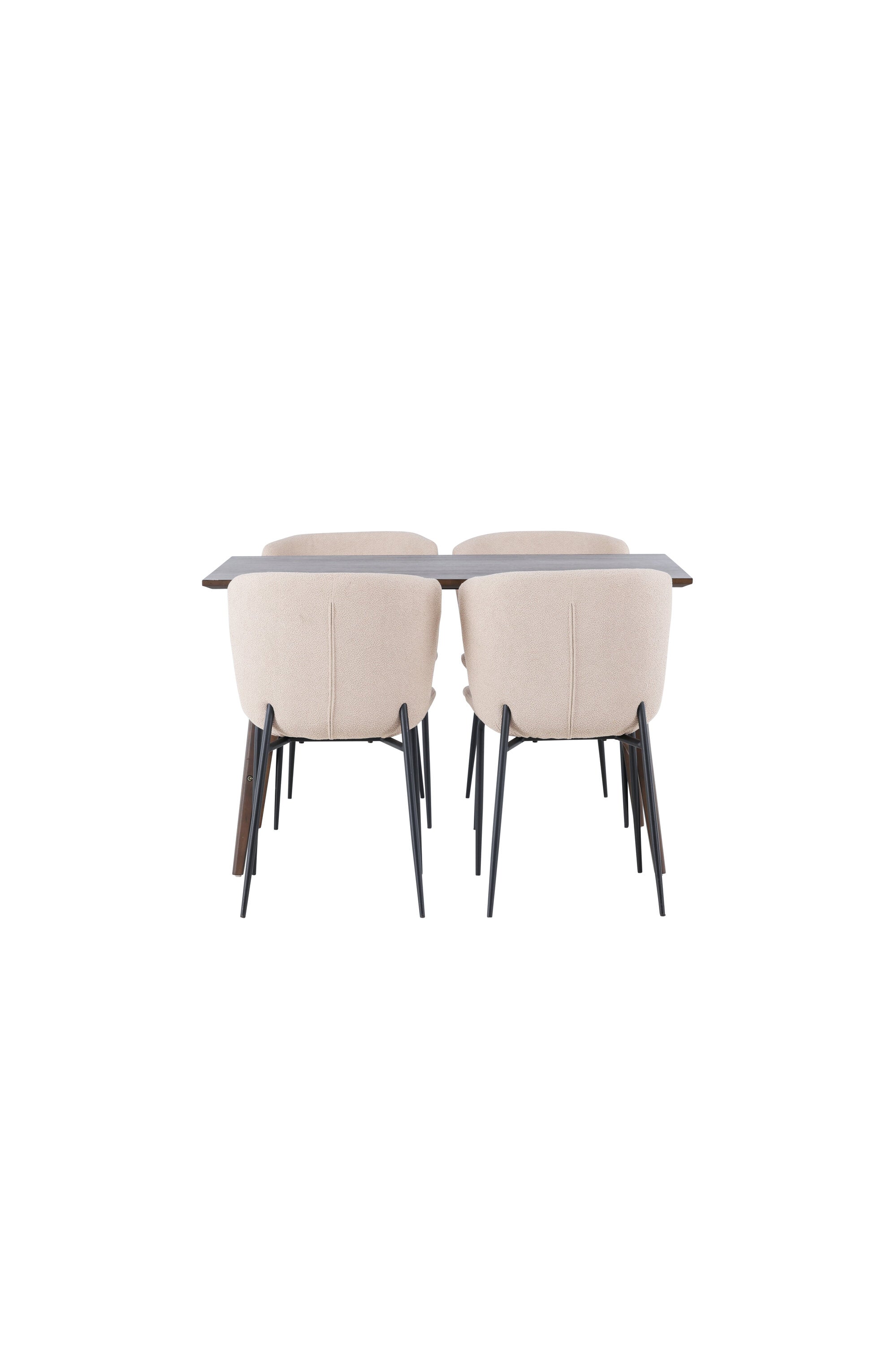 Kaseindon Esszimmerset + Modesto 120cm/4St. in Beige, Schwarz präsentiert im Onlineshop von KAQTU Design AG. Esszimmerset ist von Venture Home