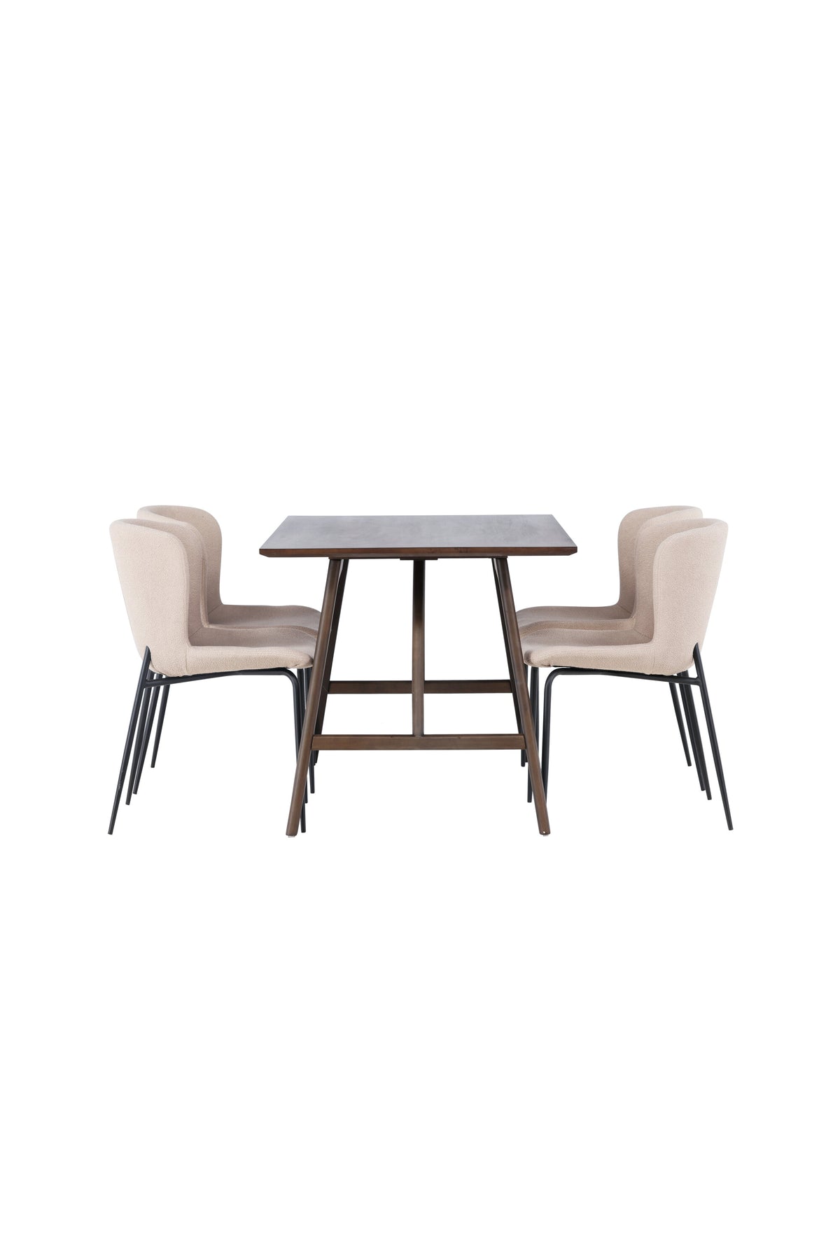 Kaseindon Esszimmerset + Modesto 120cm/4St. in Beige, Schwarz präsentiert im Onlineshop von KAQTU Design AG. Esszimmerset ist von Venture Home