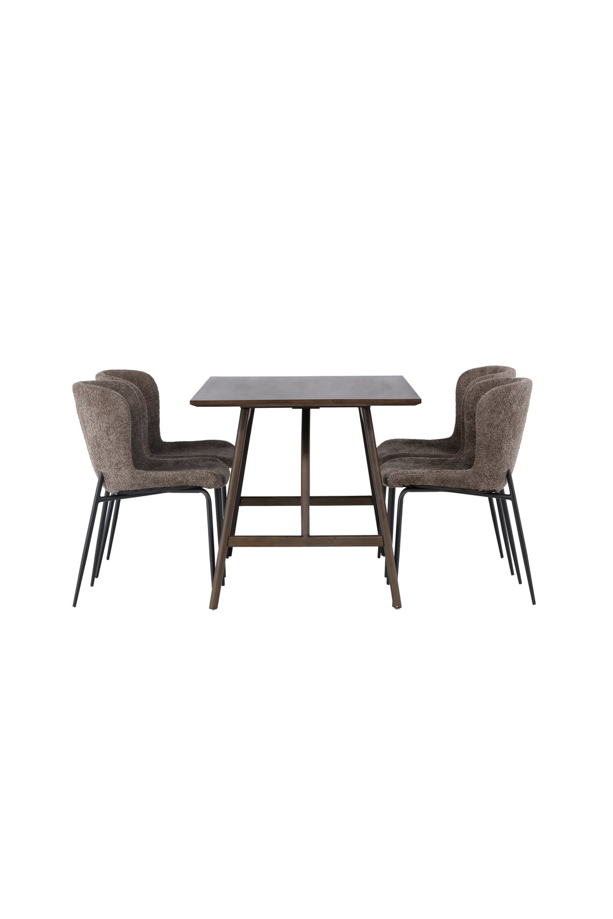 Kaseindon Esszimmerset + Modesto 120cm/4St. in Schwarz, Dunkelgrau präsentiert im Onlineshop von KAQTU Design AG. Esszimmerset ist von Venture Home