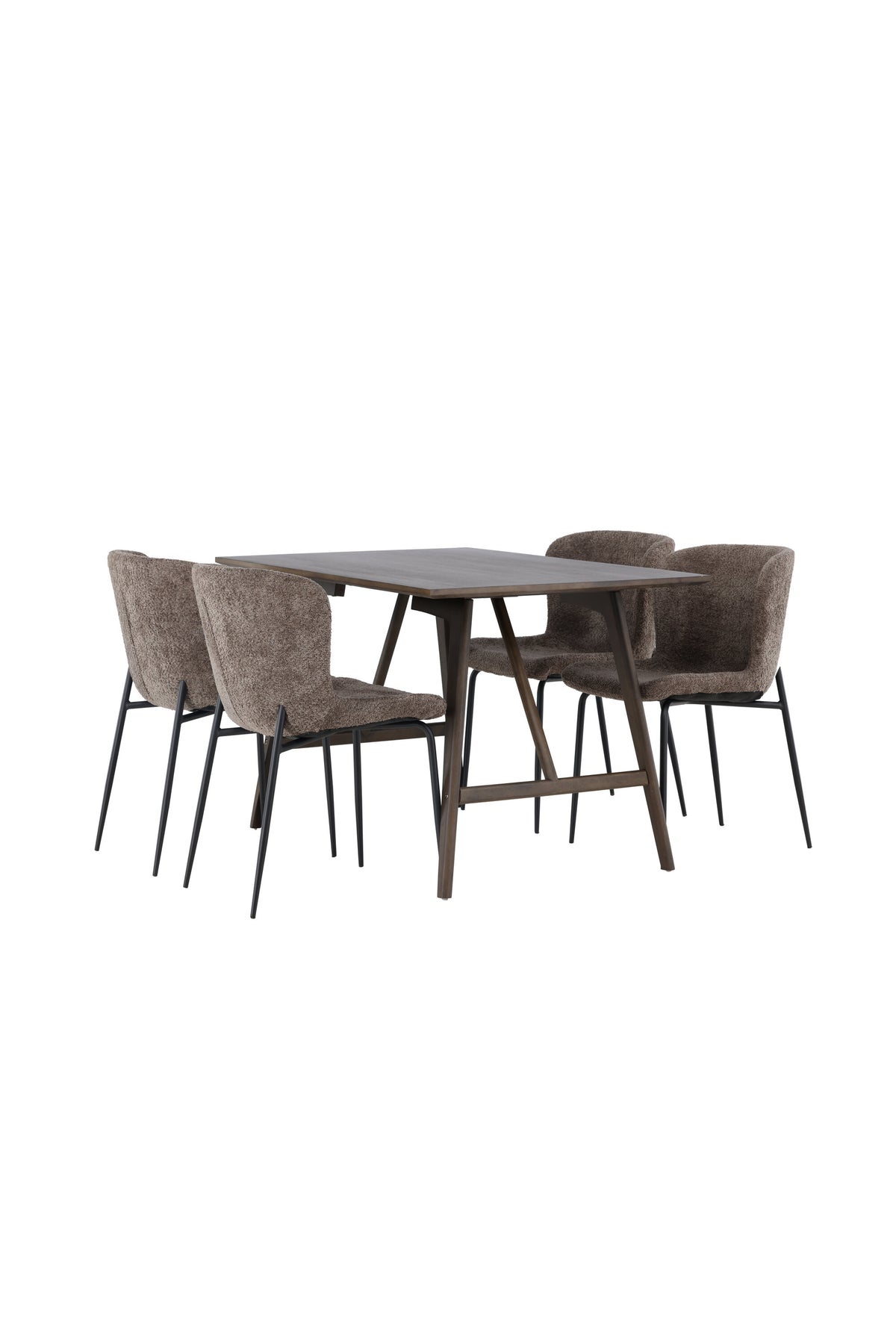 Kaseindon Esszimmerset + Modesto 120cm/4St. in Schwarz, Dunkelgrau präsentiert im Onlineshop von KAQTU Design AG. Esszimmerset ist von Venture Home