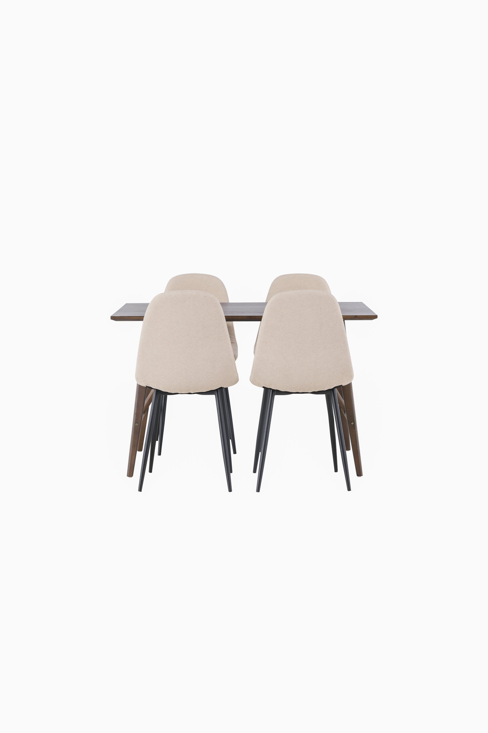 Kaseindon Esszimmerset + Polar 120cm/4St. in Beige, Schwarz präsentiert im Onlineshop von KAQTU Design AG. Esszimmerset ist von Venture Home