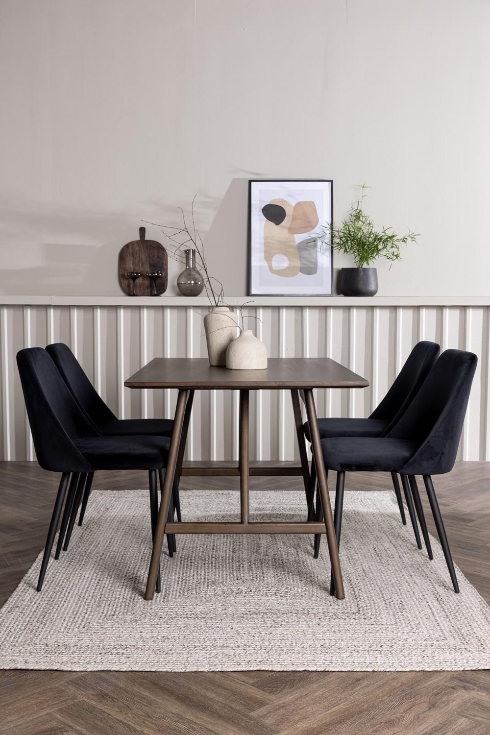 Kaseindon Esszimmerset + Night 120cm/4St. in Schwarz präsentiert im Onlineshop von KAQTU Design AG. Esszimmerset ist von Venture Home