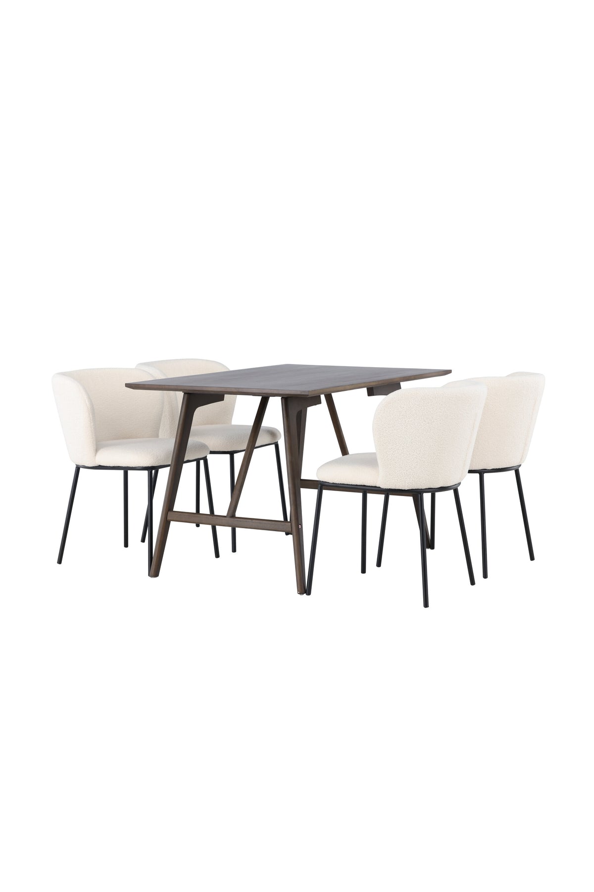 Kaseindon Esszimmerset + Edina 120cm/4St. in Schwarz-Weiss präsentiert im Onlineshop von KAQTU Design AG. Esszimmerset ist von Venture Home