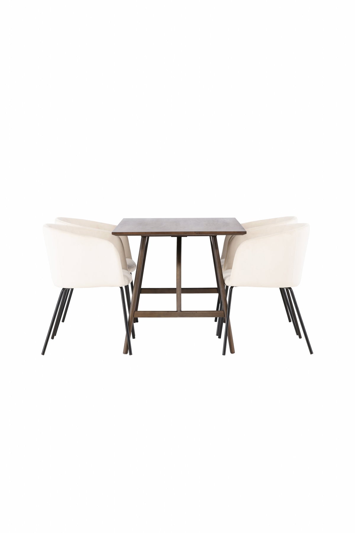 Kaseindon Esszimmerset + Berit 120cm/4St. in Beige, Schwarz präsentiert im Onlineshop von KAQTU Design AG. Esszimmerset ist von Venture Home
