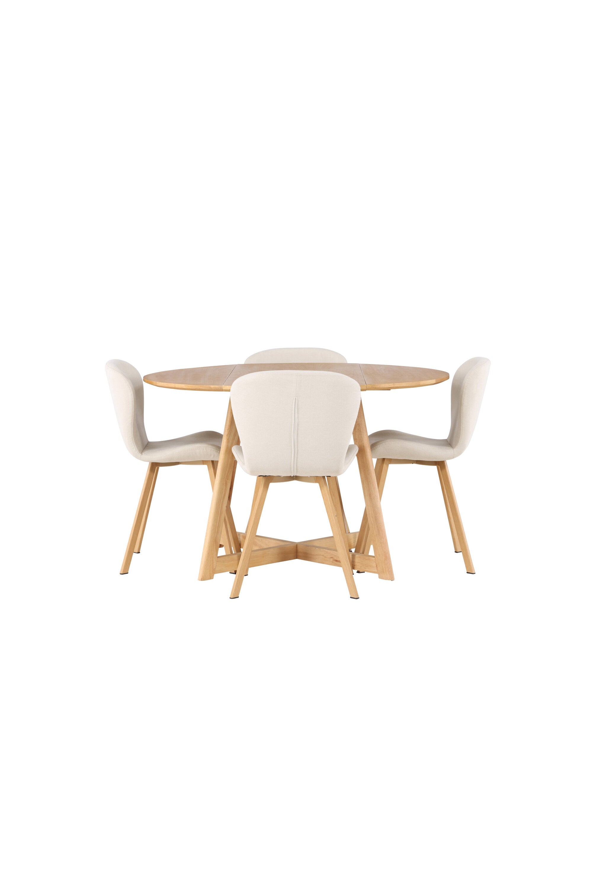 Yadikon Esszimmerset + Lilja ⌀120cm/4St. in Beige, Natur präsentiert im Onlineshop von KAQTU Design AG. Esszimmerset ist von Venture Home