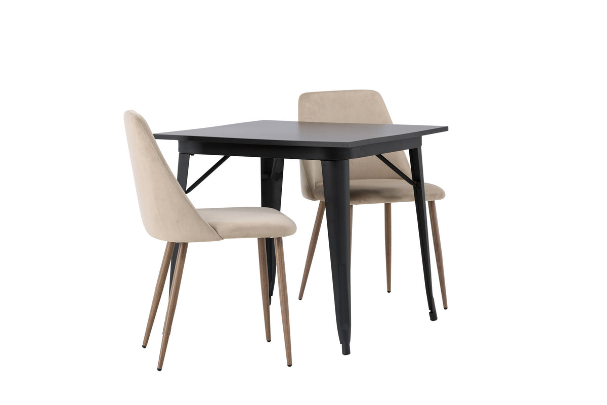 Tempe Esszimmerset + Night 80cm/2St. in Braun, Walnuss präsentiert im Onlineshop von KAQTU Design AG. Esszimmerset ist von Venture Home