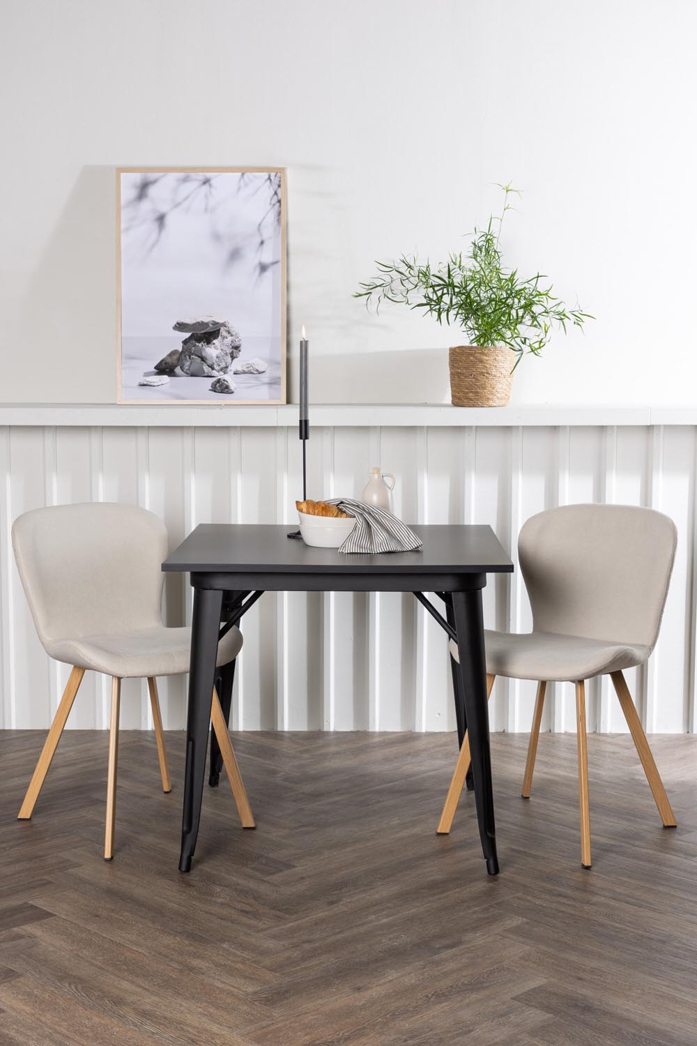 Tempe Esszimmerset + Lilja 80cm/2St. in Beige, Natur präsentiert im Onlineshop von KAQTU Design AG. Esszimmerset ist von Venture Home