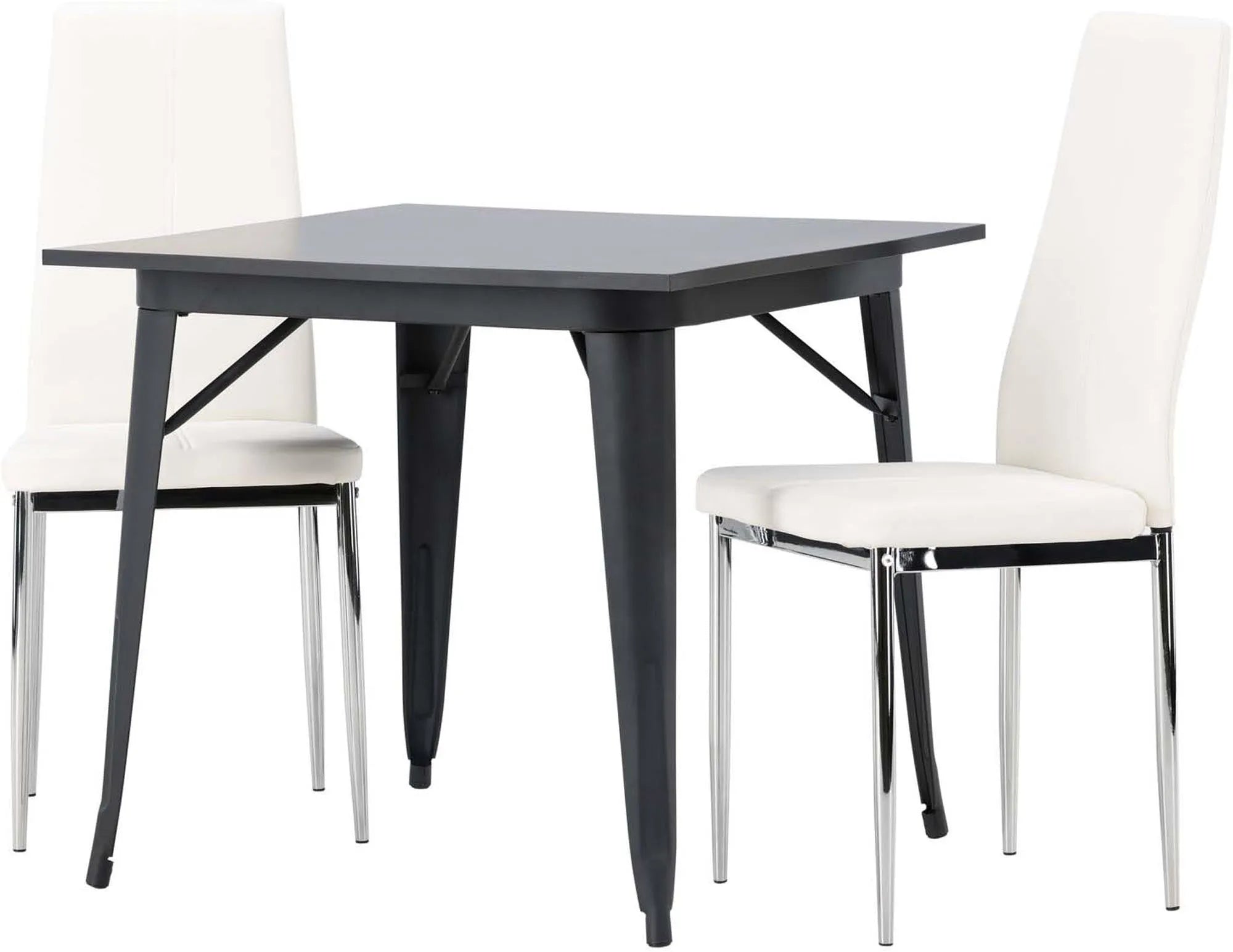 Stilvolles Tempe Set: 80cm Tisch & 2 Stühle für modernes Wohnen.