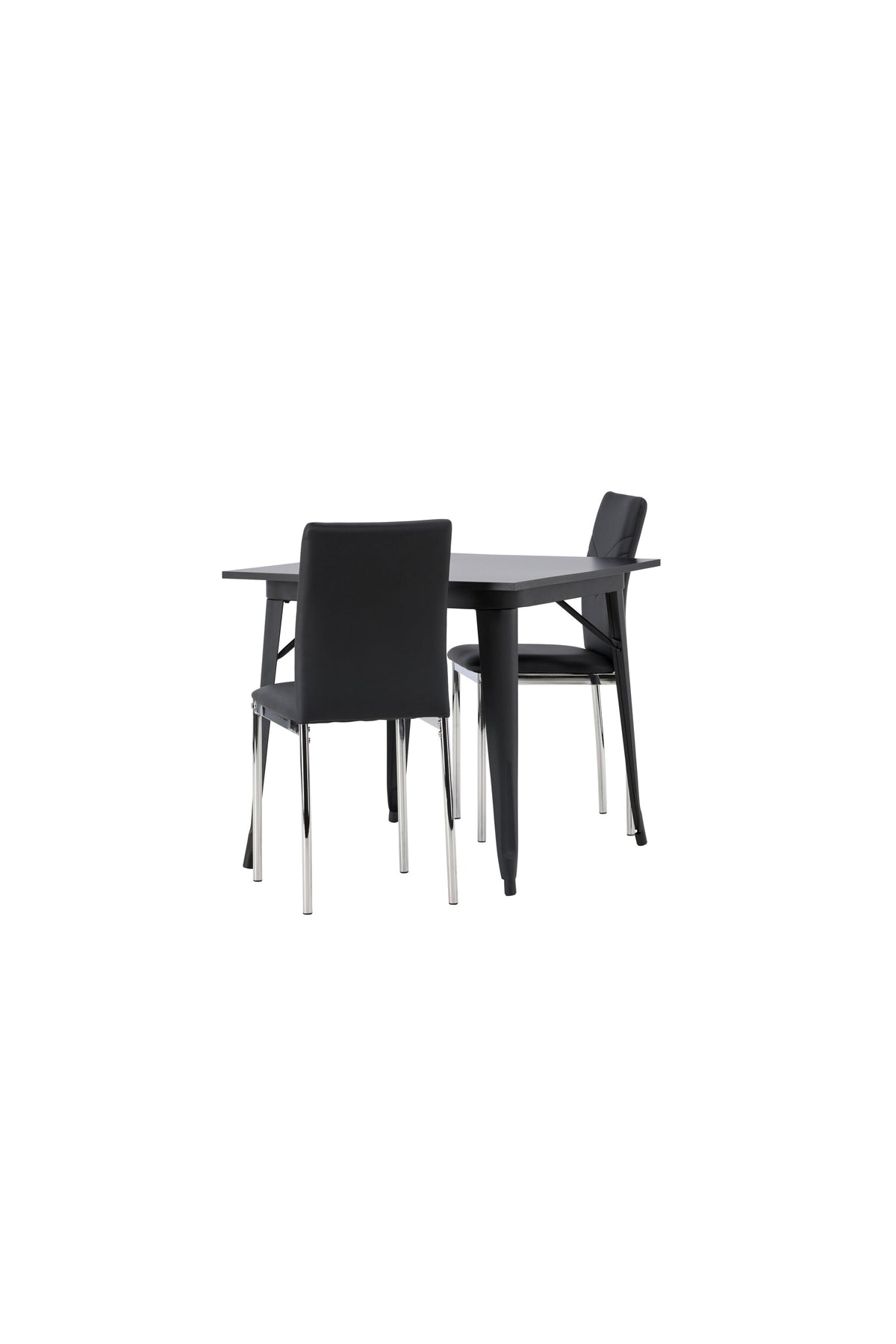 Tempe Esszimmerset + Lily 80cm in Schwarzes Silber präsentiert im Onlineshop von KAQTU Design AG. Esszimmerset ist von Venture Home