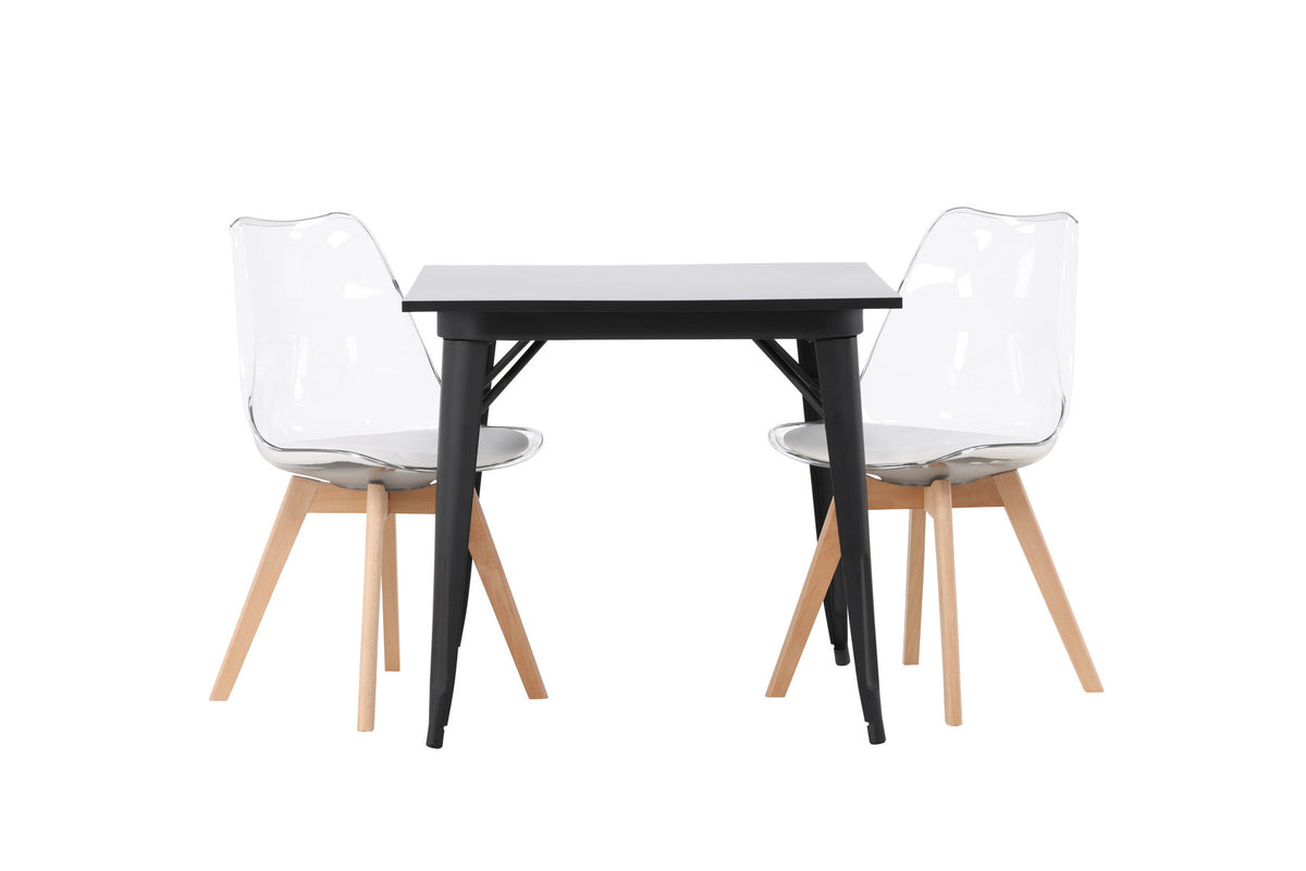Tempe Esszimmerset + Edvin 80cm/2St. in Natur,Transparent,Weiss präsentiert im Onlineshop von KAQTU Design AG. Esszimmerset ist von Venture Home