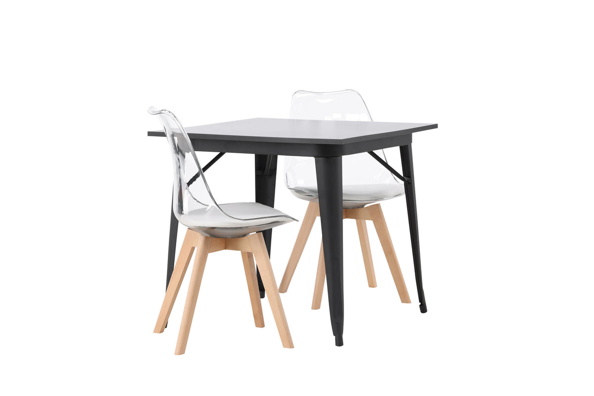 Tempe Esszimmerset + Edvin 80cm/2St. in Natur,Transparent,Weiss präsentiert im Onlineshop von KAQTU Design AG. Esszimmerset ist von Venture Home