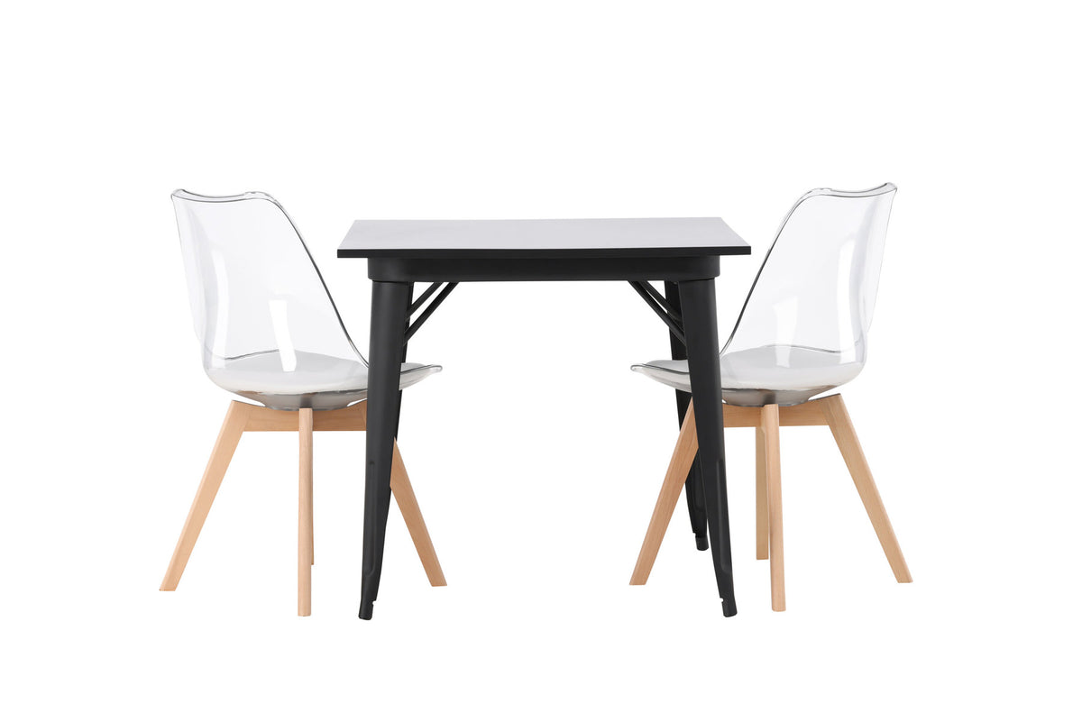 Tempe Esszimmerset + Edvin 80cm/2St. in Natur,Transparent,Weiss präsentiert im Onlineshop von KAQTU Design AG. Esszimmerset ist von Venture Home