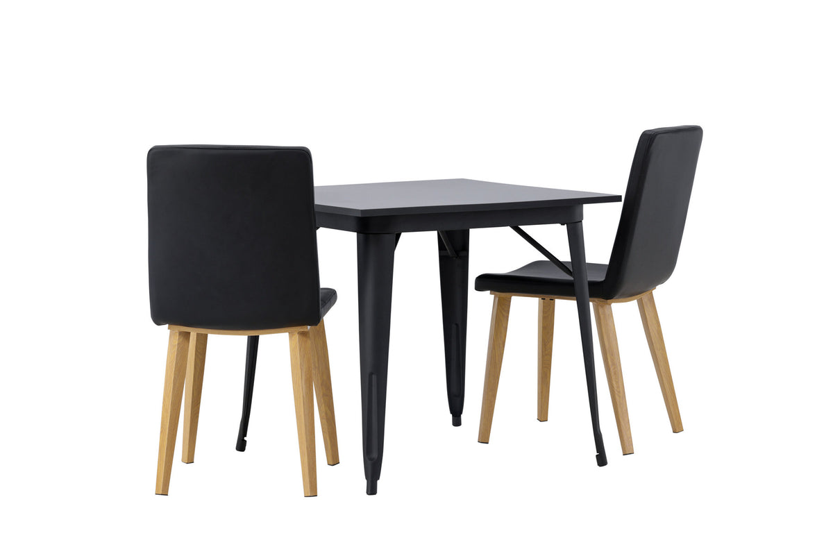 Tempe Esszimmerset + Today 80cm/2St. in Schwarz, Natur präsentiert im Onlineshop von KAQTU Design AG. Esszimmerset ist von Venture Home