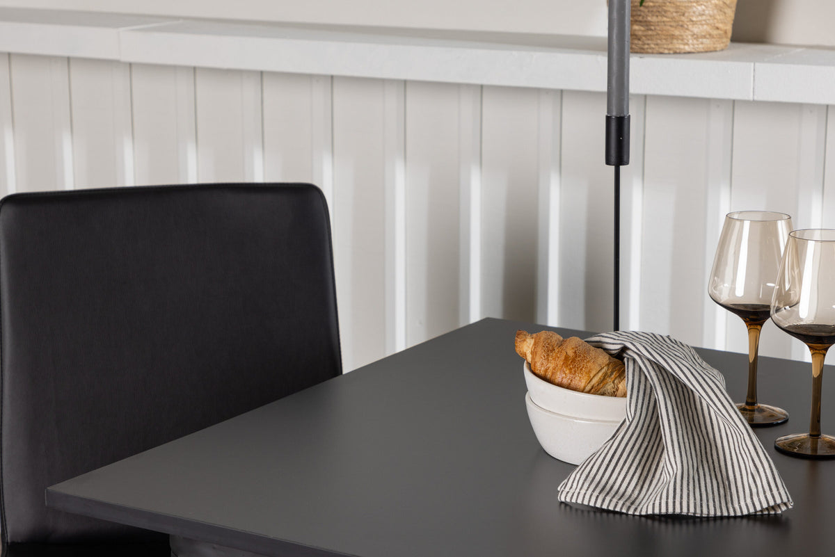 Tempe Esszimmerset + Today 80cm/2St. in Schwarz, Natur präsentiert im Onlineshop von KAQTU Design AG. Esszimmerset ist von Venture Home