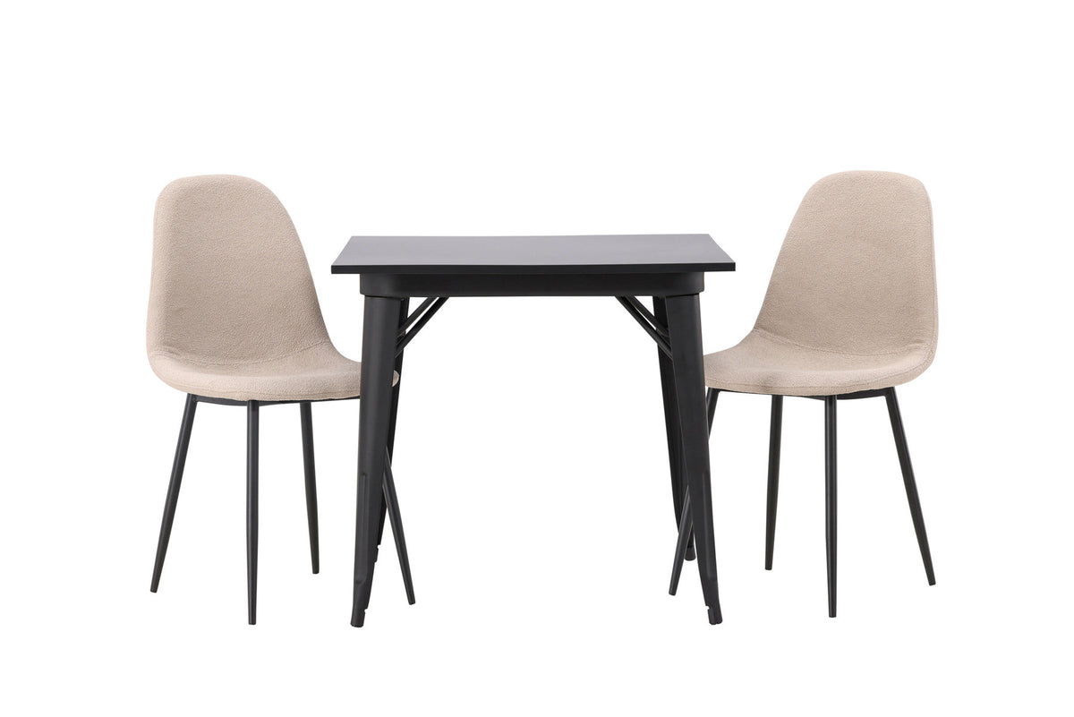 Tempe Esszimmerset + Polar 80cm/2St. in Beige, Schwarz präsentiert im Onlineshop von KAQTU Design AG. Esszimmerset ist von Venture Home