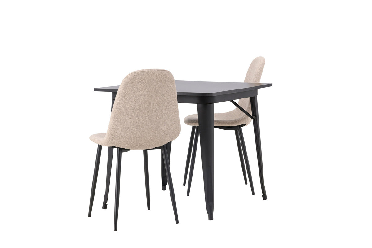 Tempe Esszimmerset + Polar 80cm/2St. in Beige, Schwarz präsentiert im Onlineshop von KAQTU Design AG. Esszimmerset ist von Venture Home