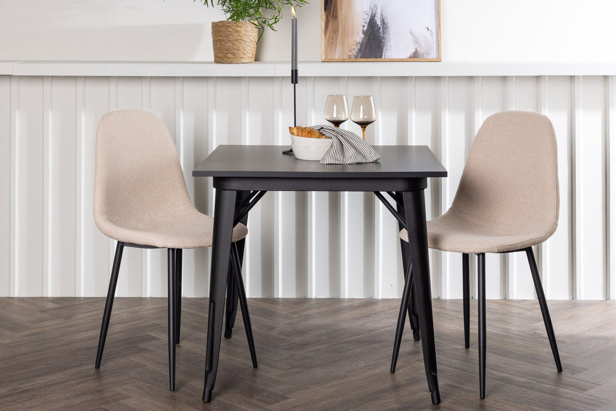 Tempe Esszimmerset + Polar 80cm/2St. in Beige, Schwarz präsentiert im Onlineshop von KAQTU Design AG. Esszimmerset ist von Venture Home
