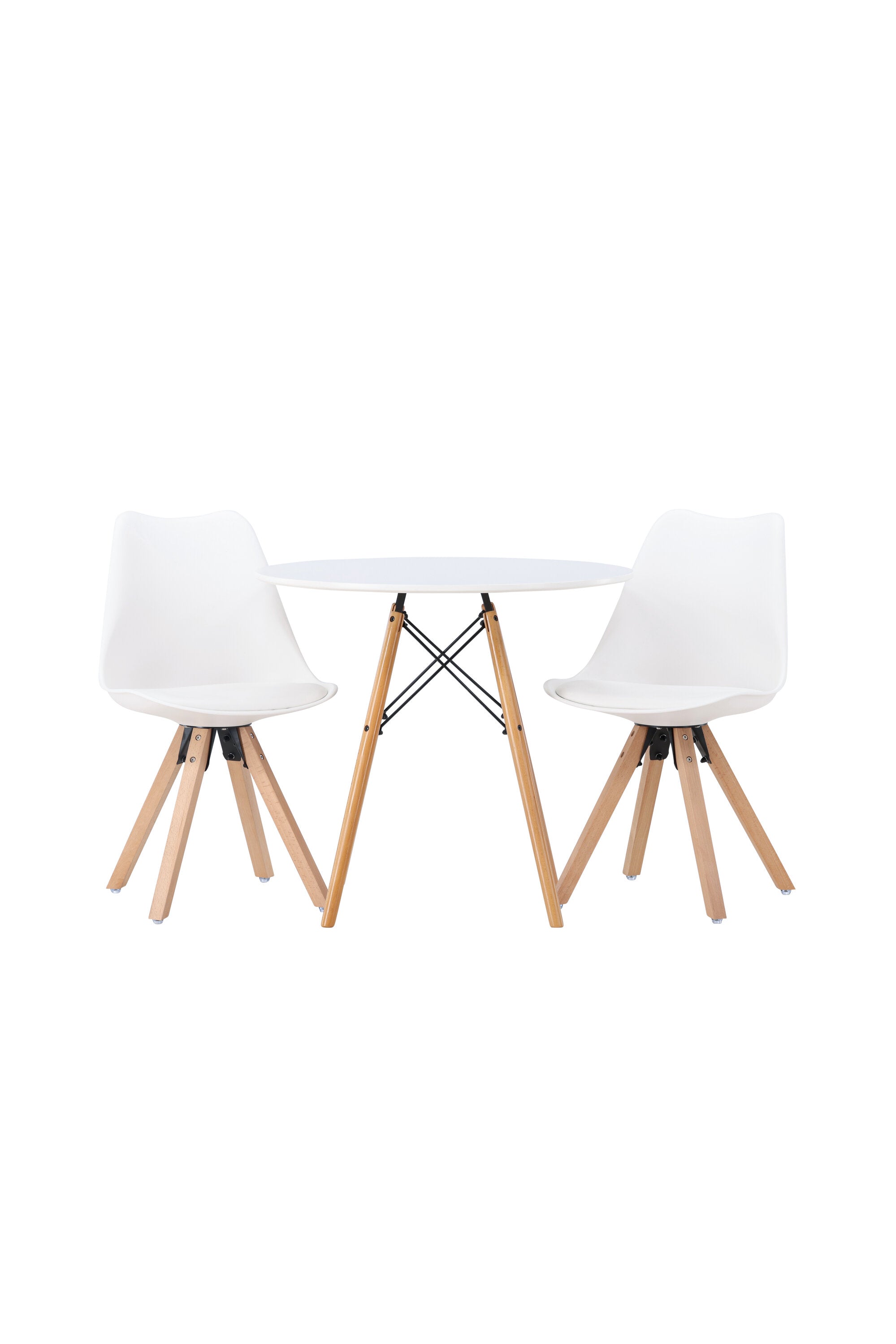 Danburi Esszimmerset + Zeno ⌀60cm/2St. in Natur, Weiss präsentiert im Onlineshop von KAQTU Design AG. Esszimmerset ist von Venture Home